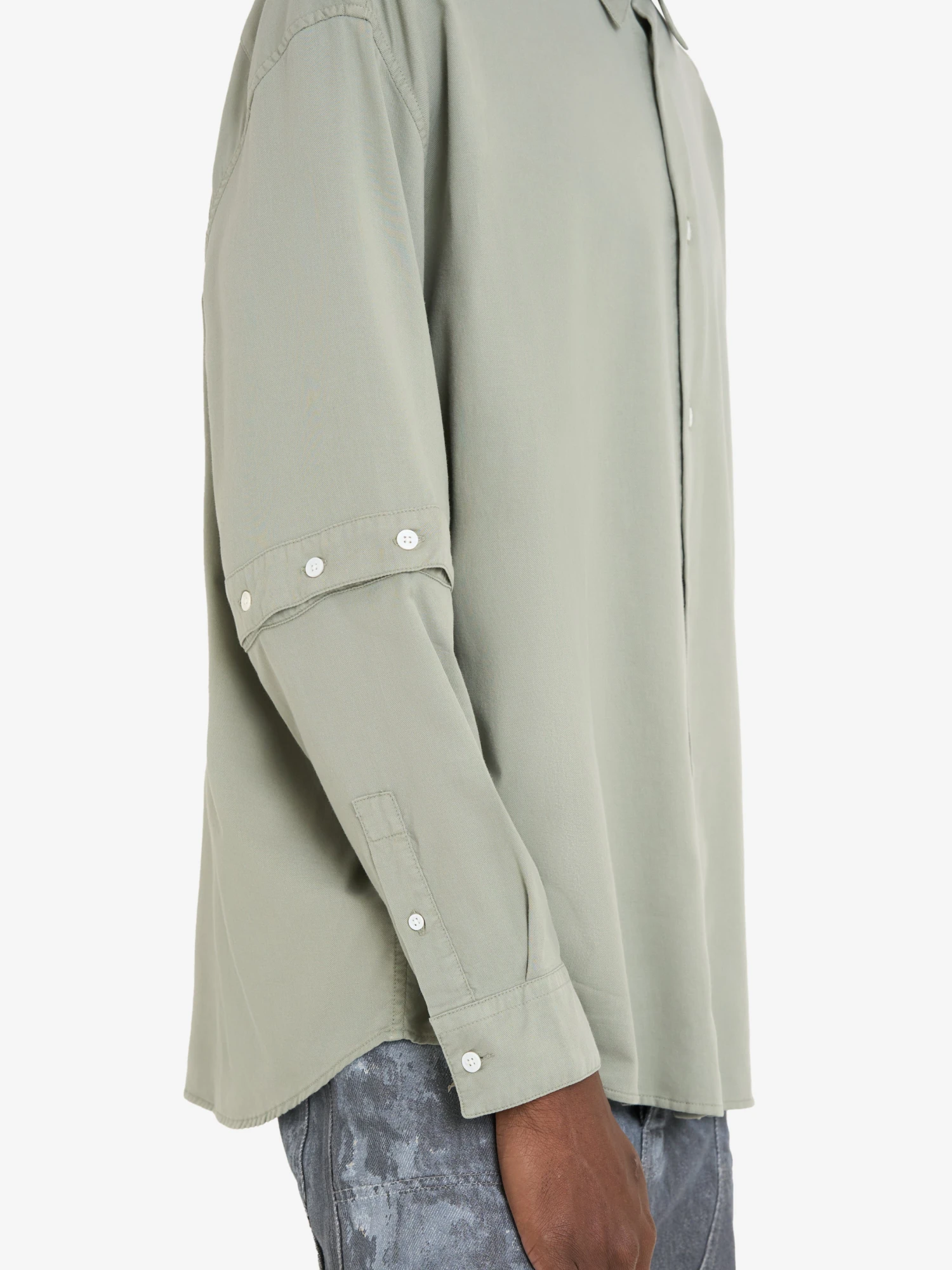 Рубашка Études Buttoned Sleeve Shirt Sage