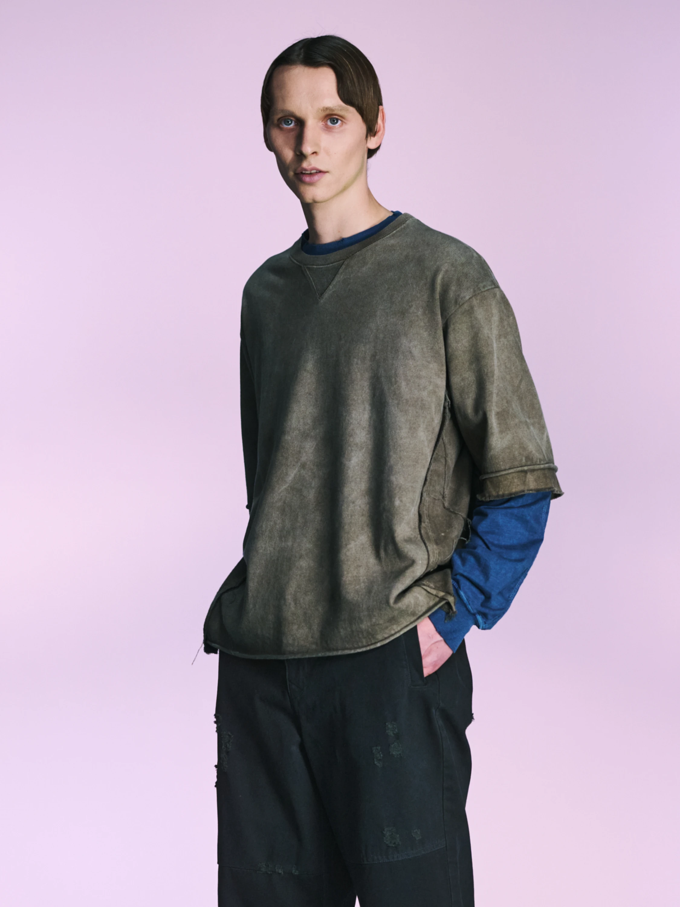Футболка UNDERCOVER Distressed Tee Gray Beige