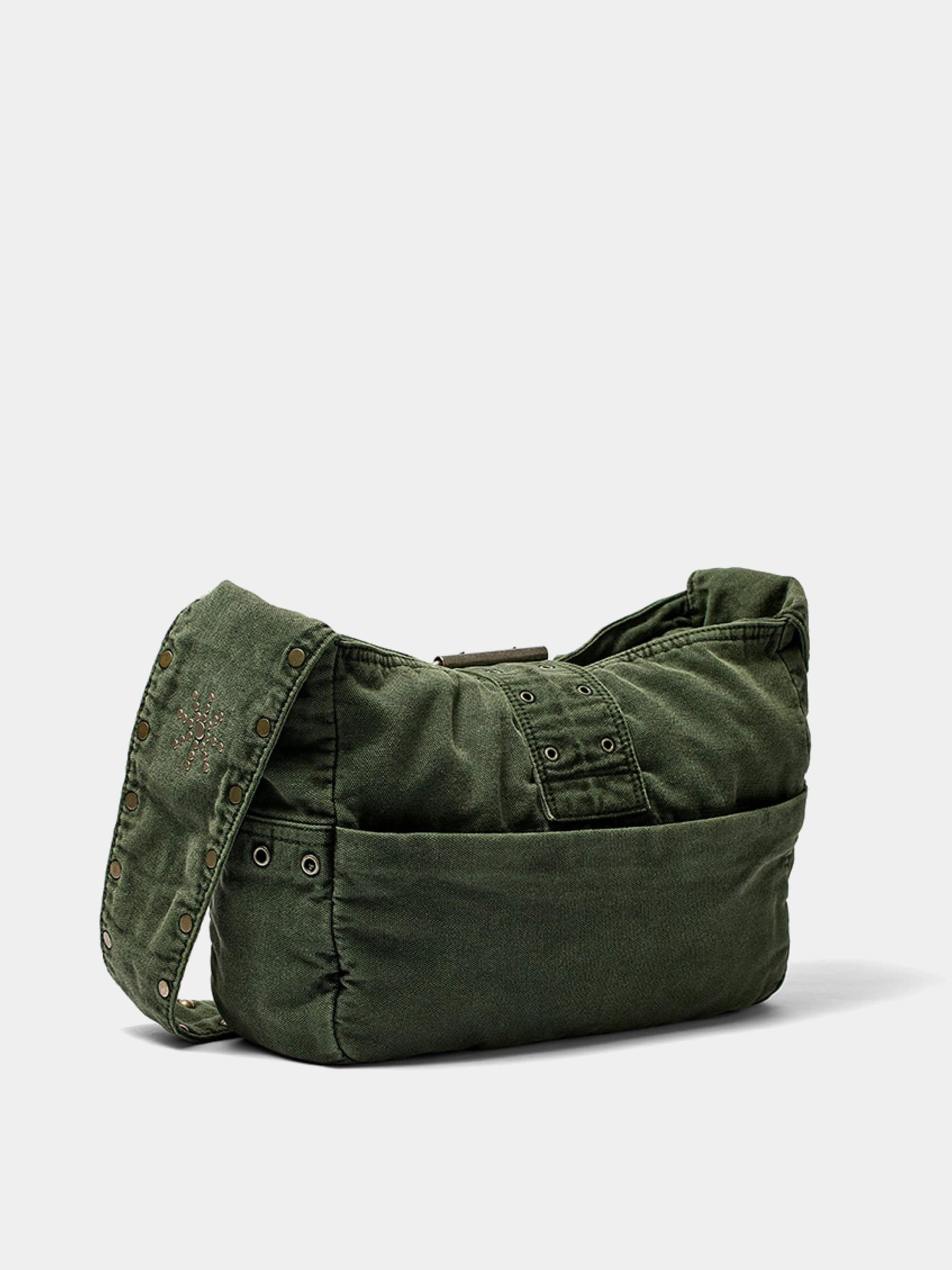 Сумка OPEN YY Stud Messenger Bag Khaki