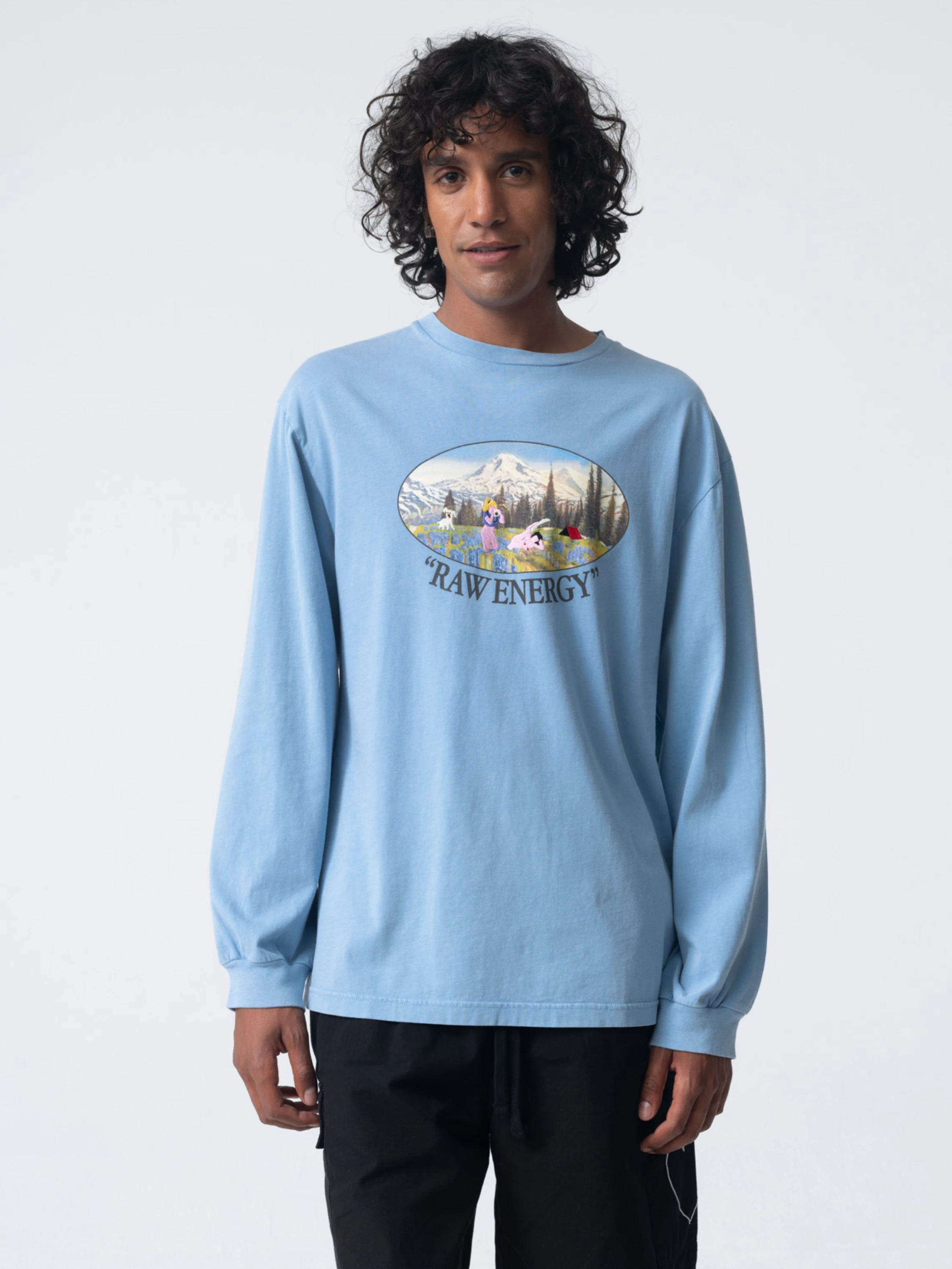 Лонгслив Carne Bollente Raw Energy Washed Blue