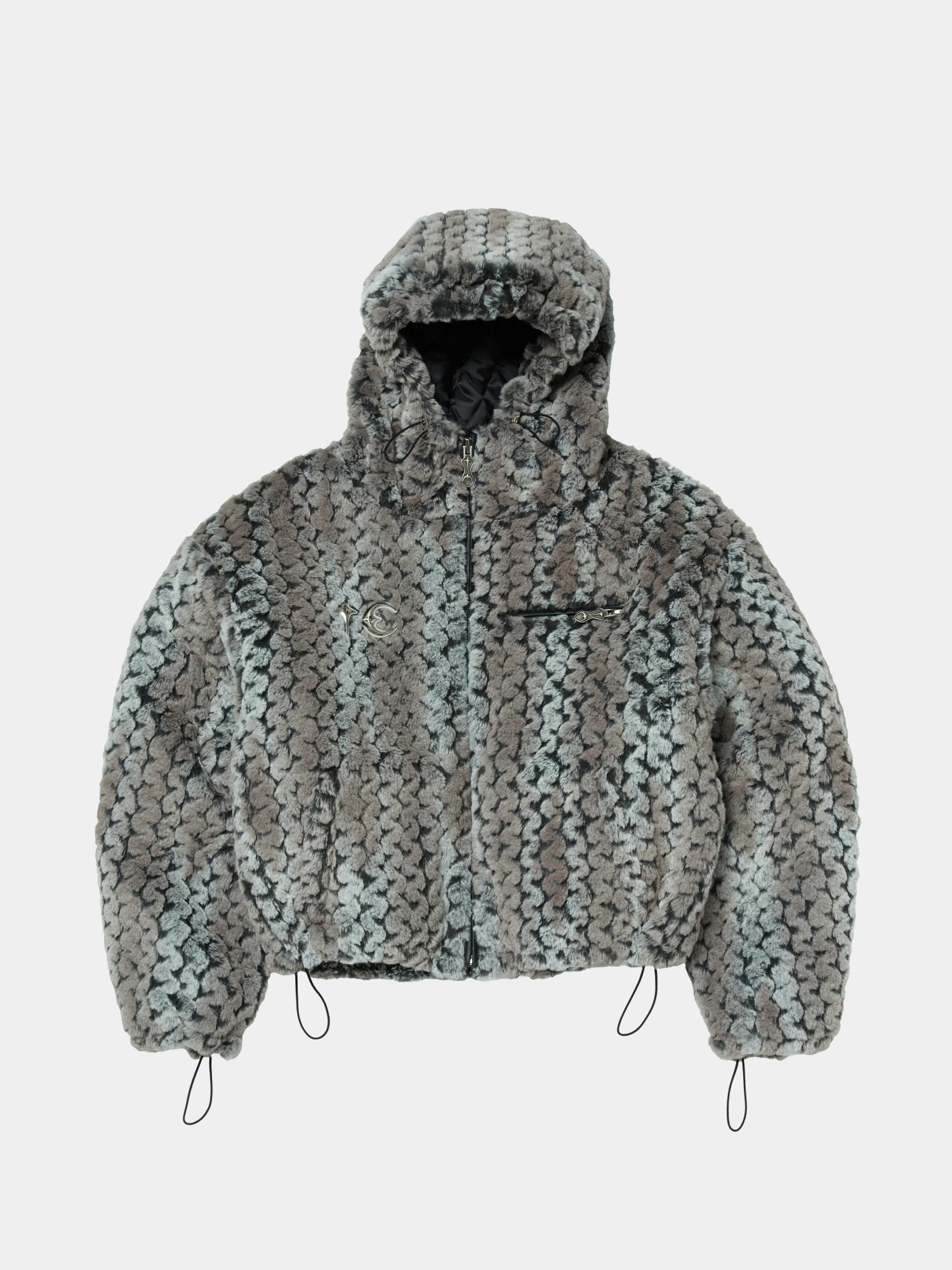 Флисовая куртка Thug Club TC Wavy Leopard Fur Ivory/Black