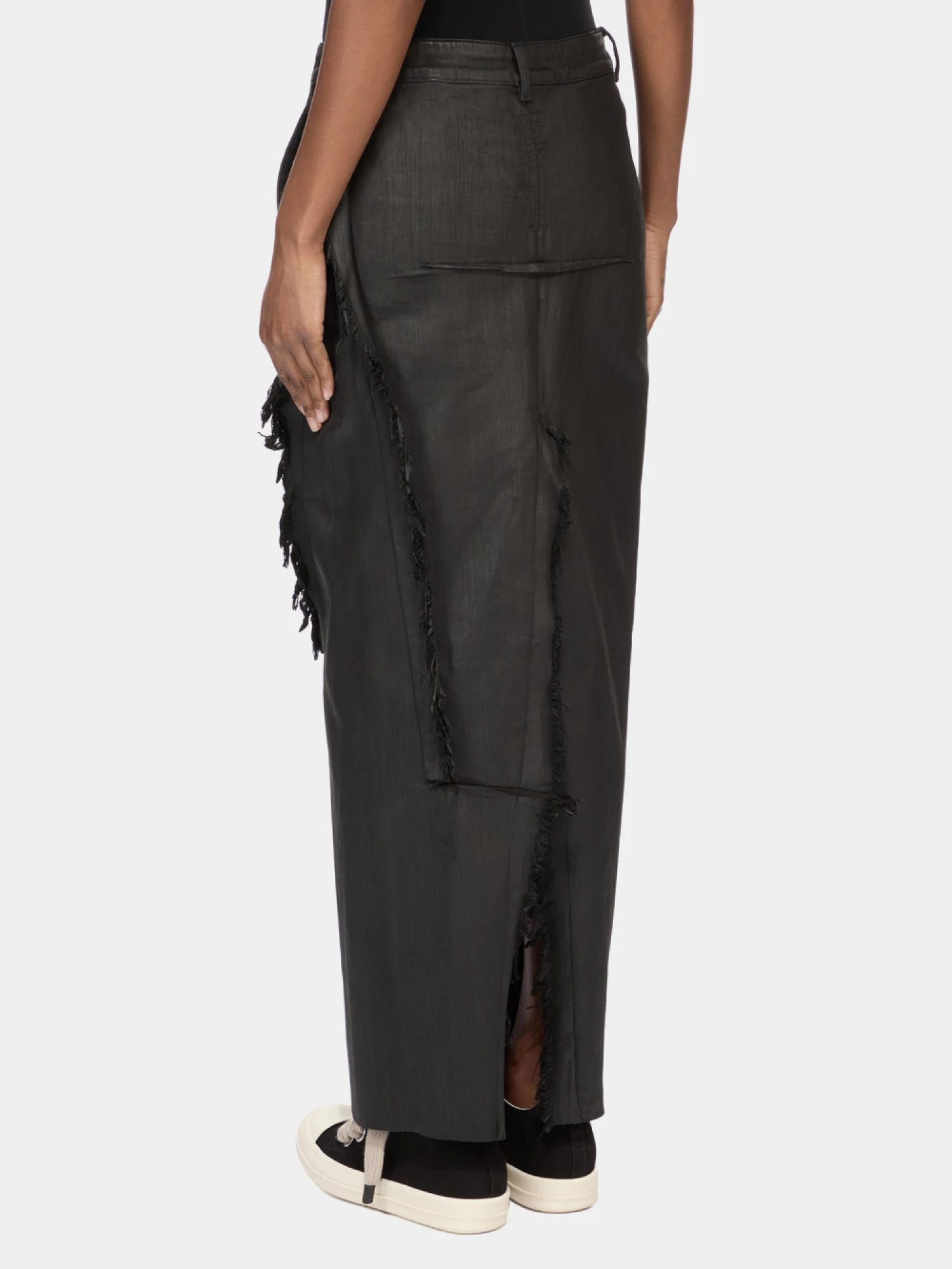 Женская юбка RICK OWENS DRKSHDW Denim Sliced Black