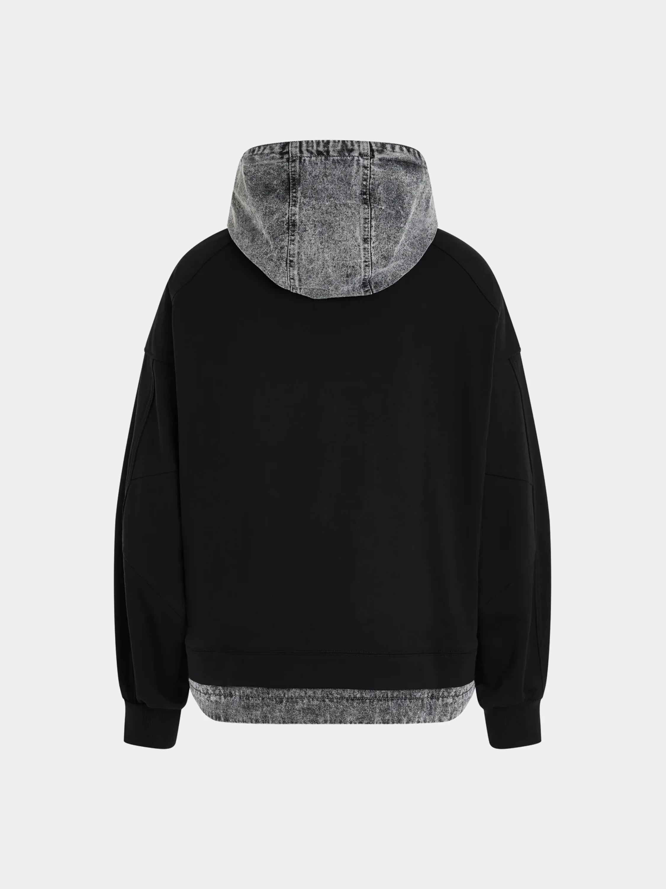 Худи JUUN.J Denim Layered Light Hoody Black