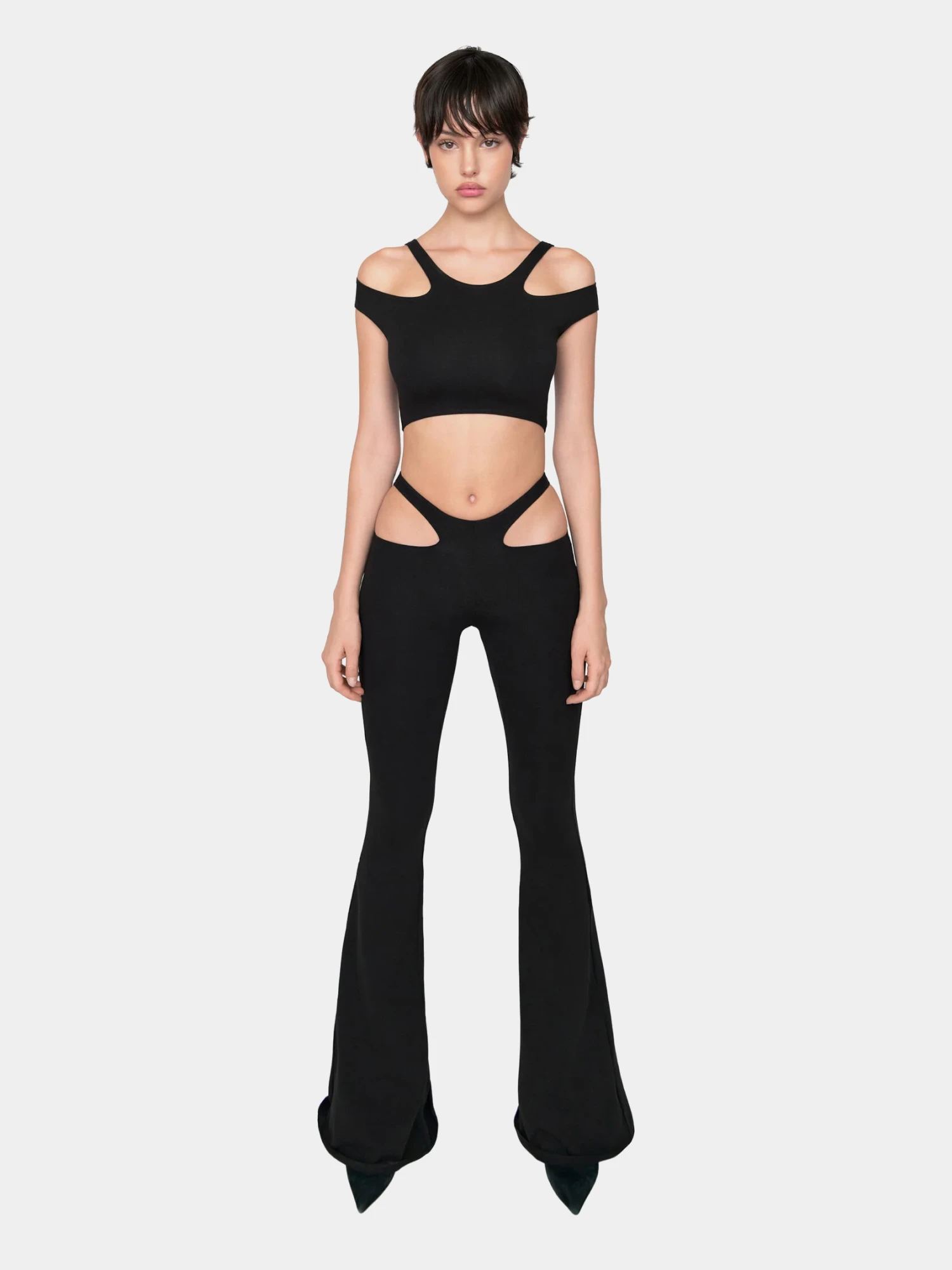 Женский топ XSAI Holey Top Dusty Black