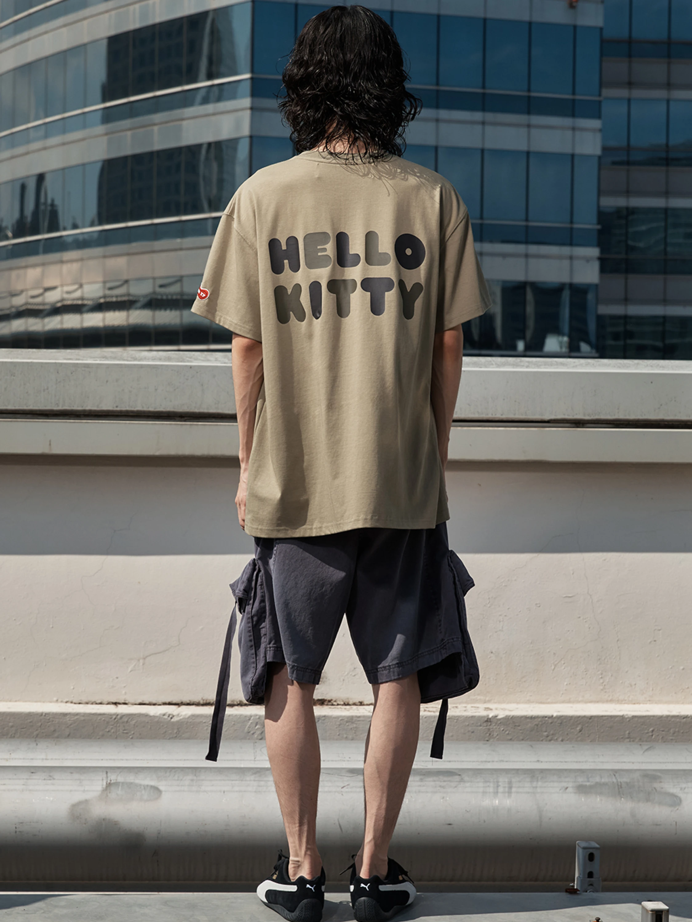 Футболка OPEN YY Hello Kitty x YY T-Shirt Khaki