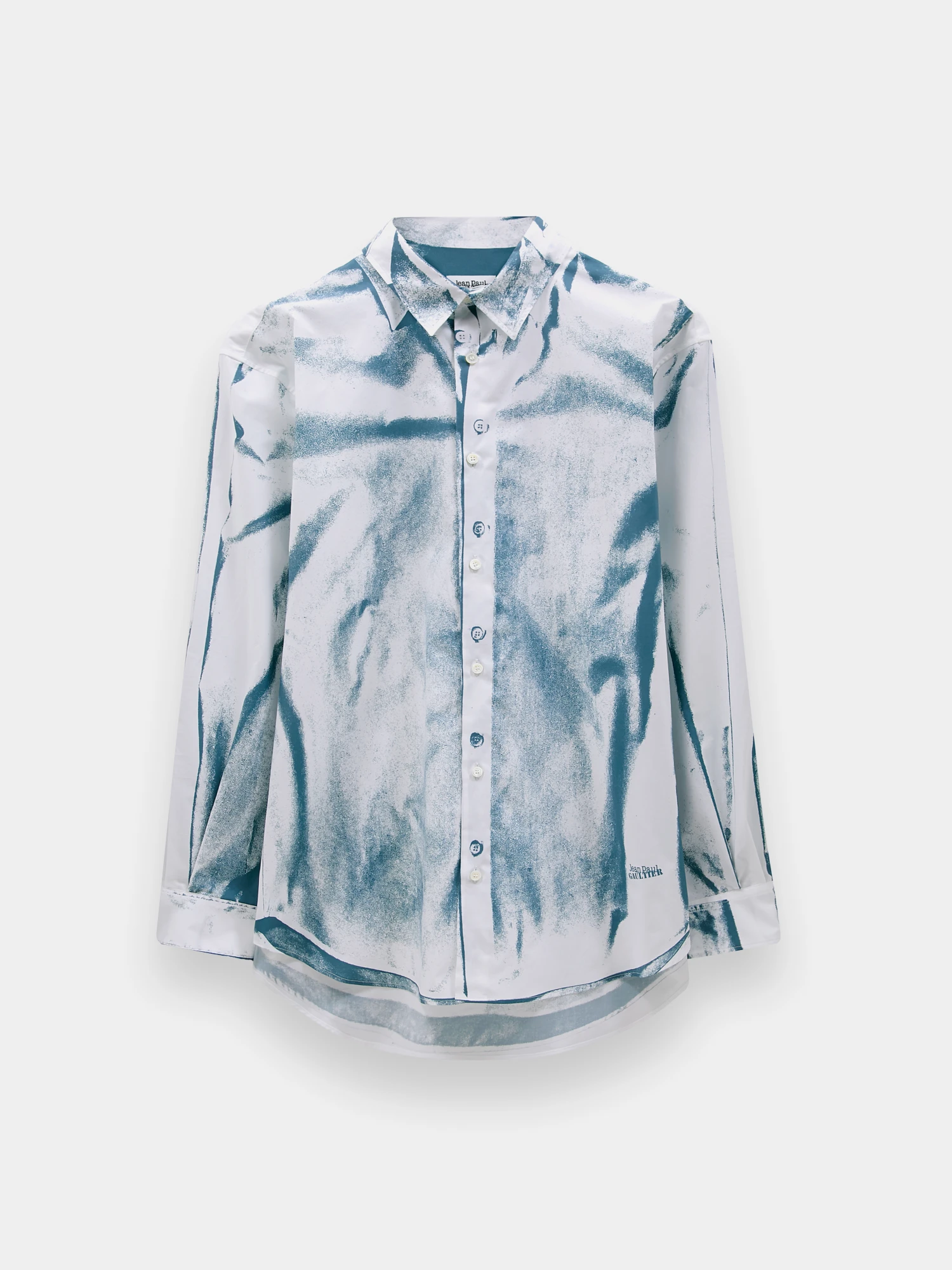 Женская рубашка Jean Paul Gaultier Trompe L'oeil Printed White/Blue Grey