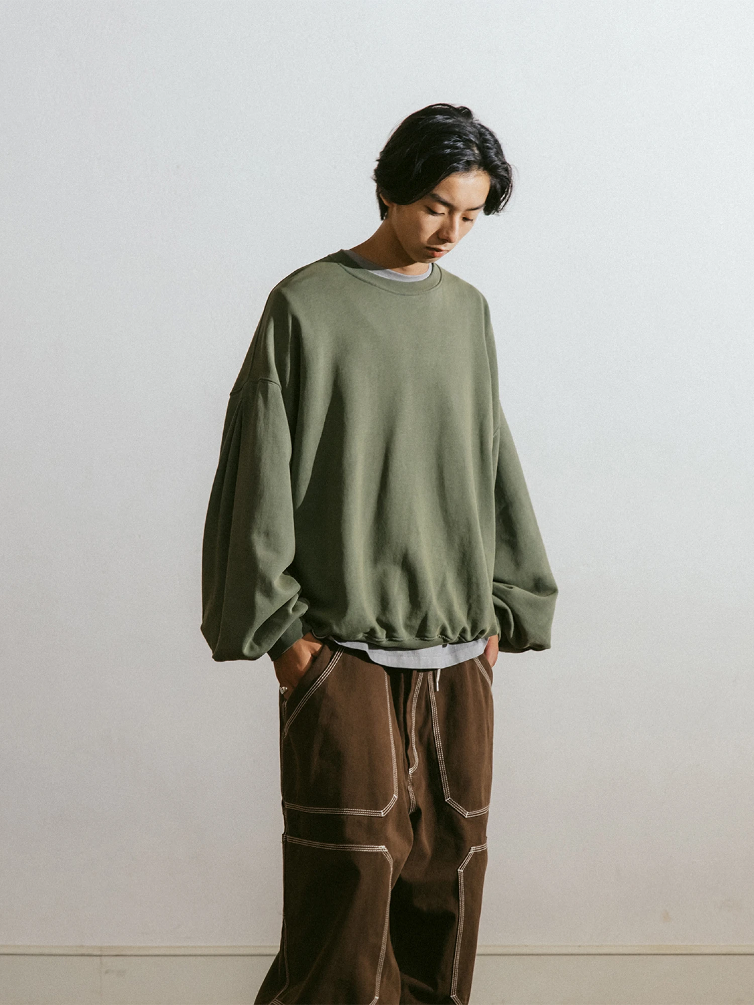 Свитшот ANGLAN Valley Salt Washed Green