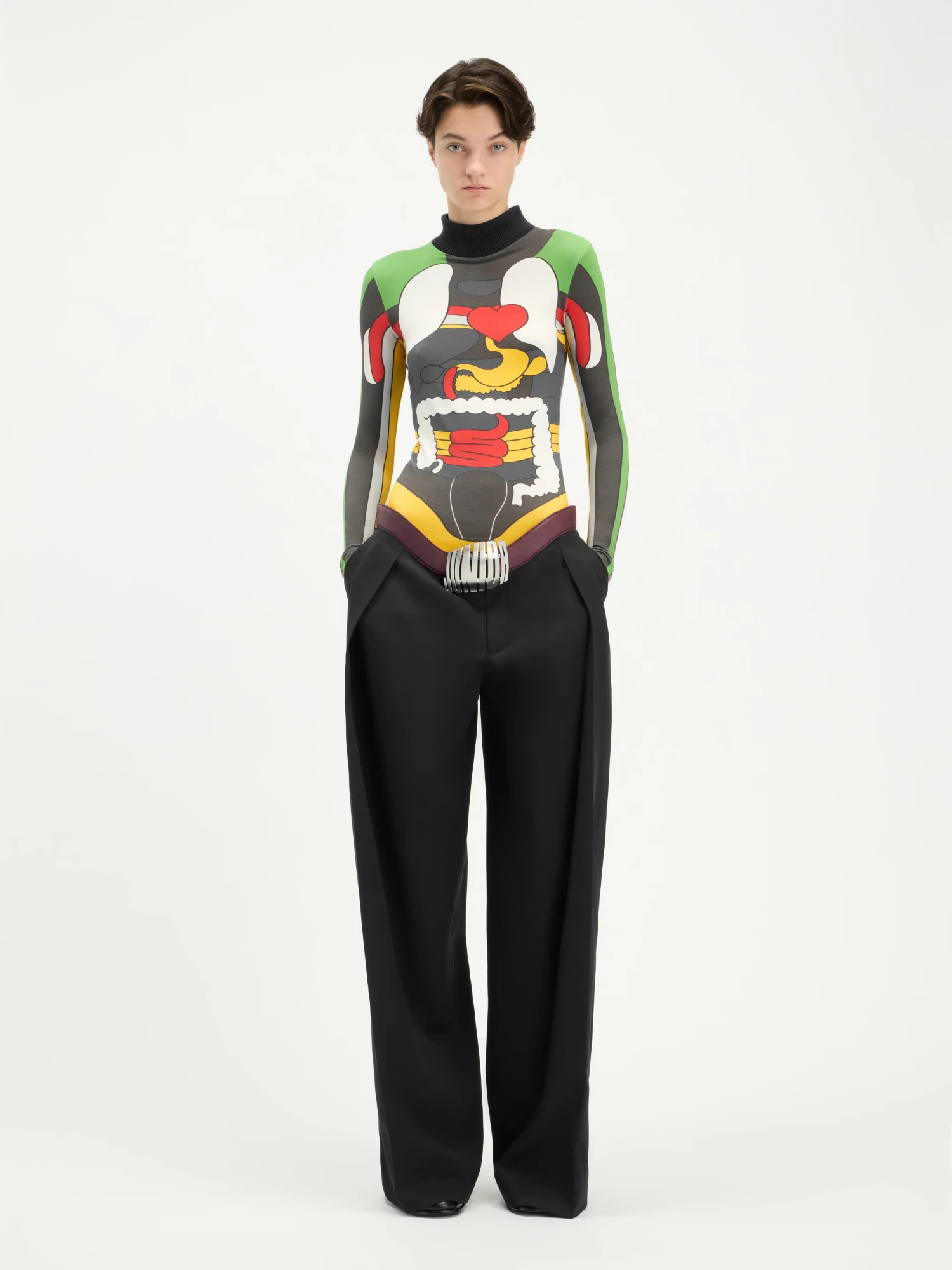 Брюки Jean Paul Gaultier The Curved Suit Pants Navy