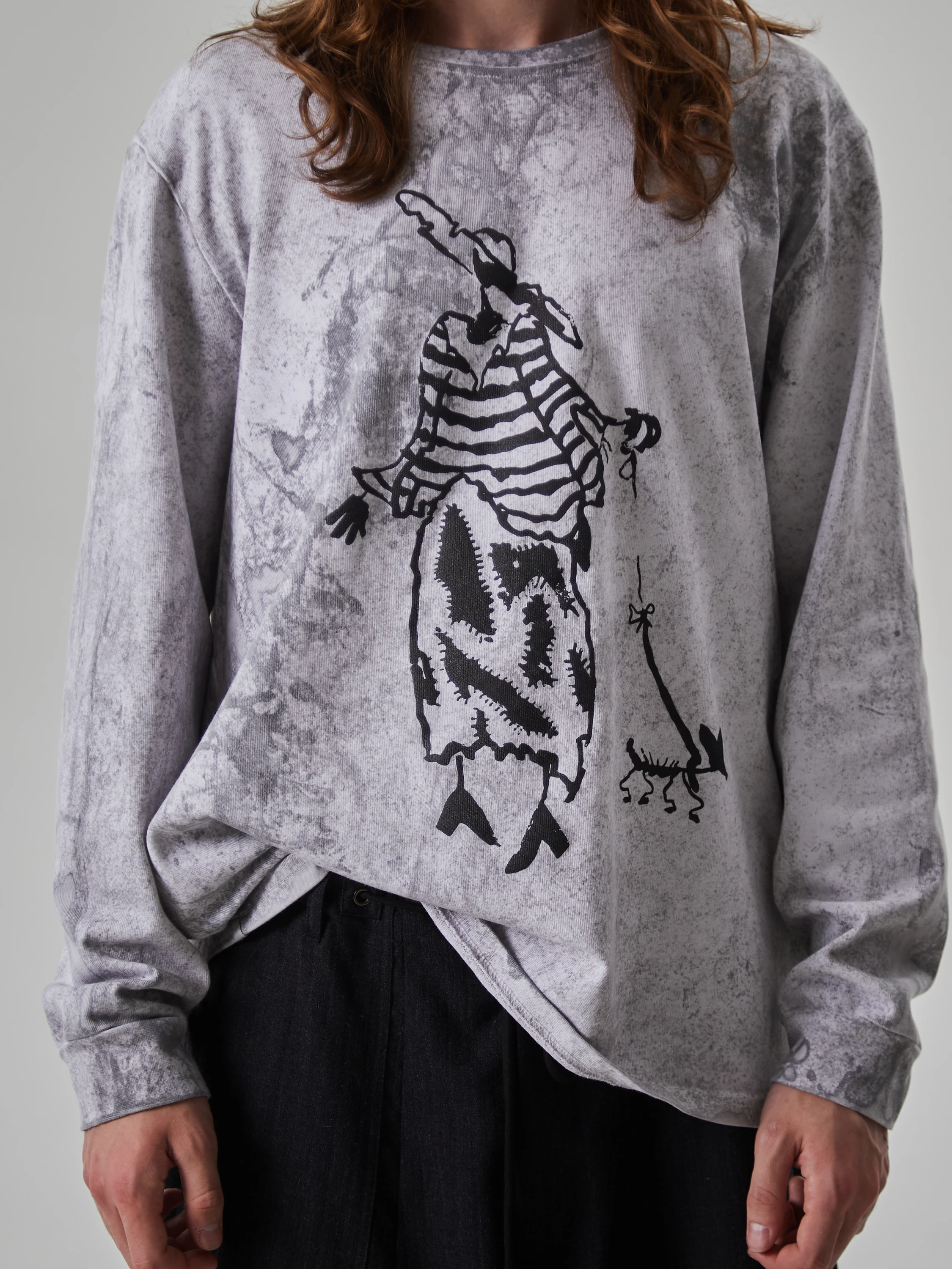 Лонгслив Siniy Vsadnik Woman With A Dog L/s Tee Sculpture White