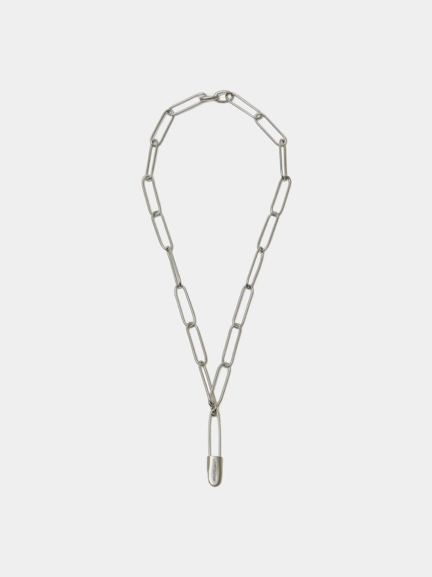 Ожерелье UNDERCOVER Brass Logo Engraved Pin Charm Silver