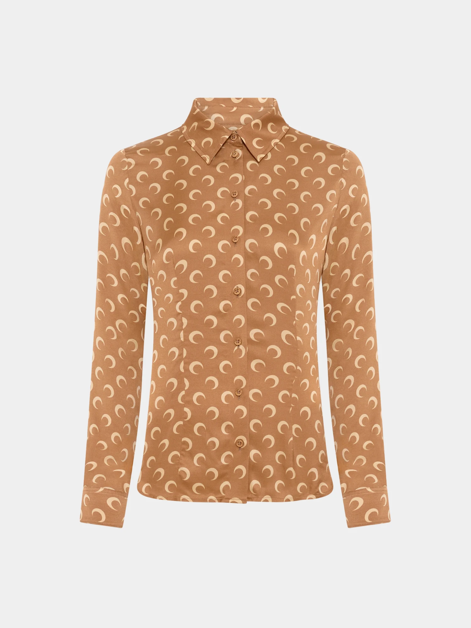 Женская блузка Marine Serre Moon Printed Flou Dark Camel