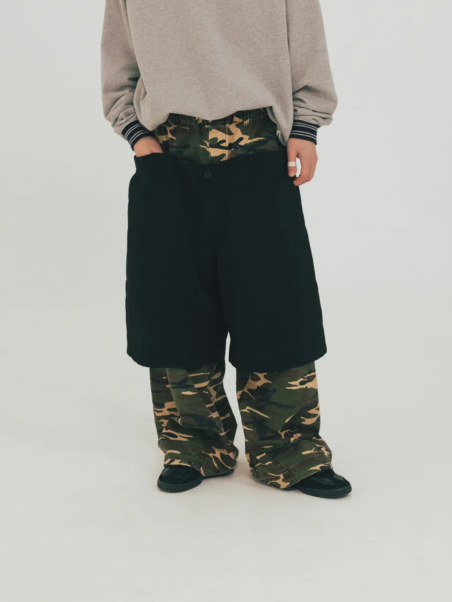 Брюки ANGLAN Double Waist Layered Pants Camo