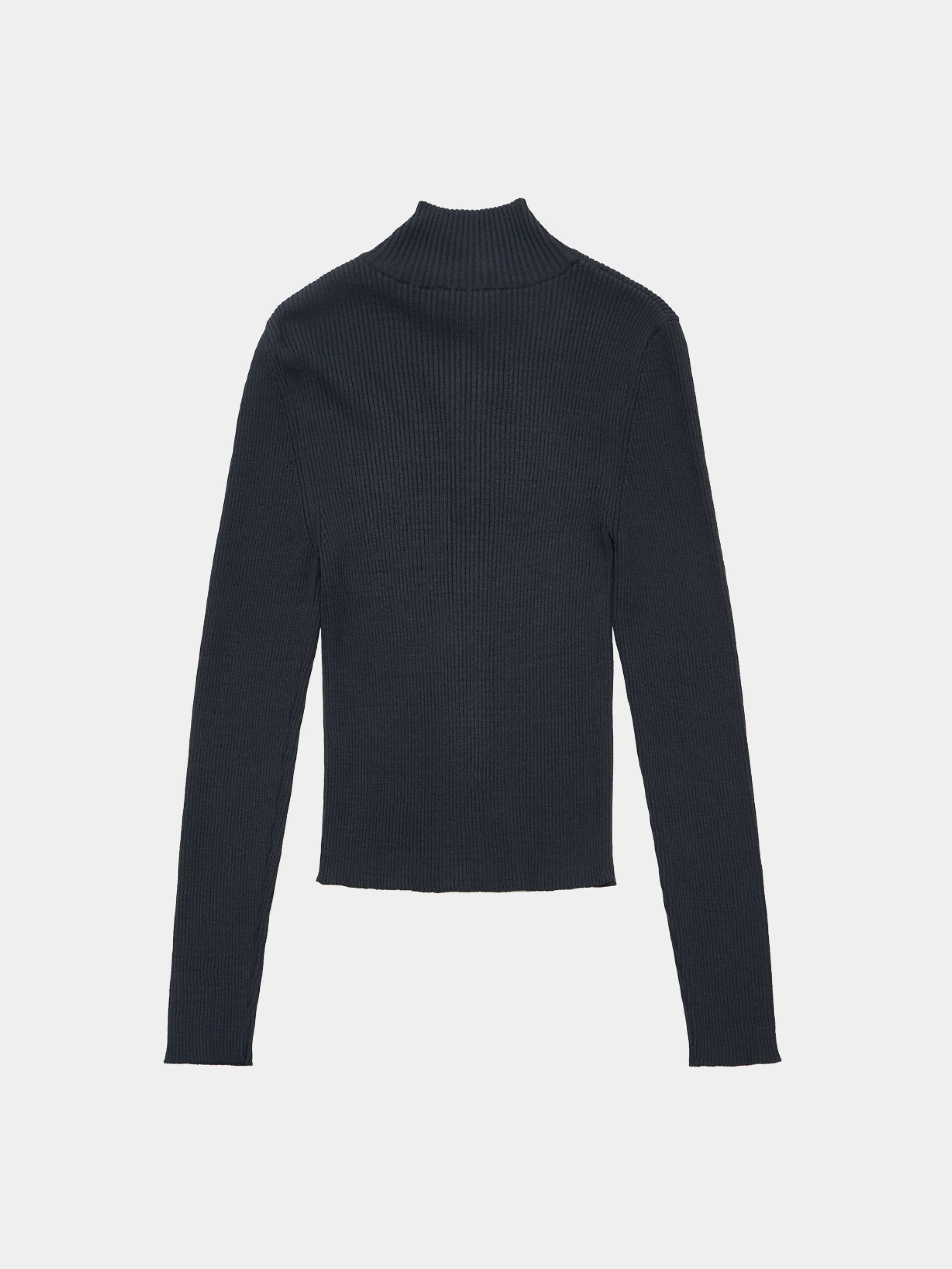 Женский кардиган AMOMENTO RIibbed Mock Neck Cardigan Dark Navy