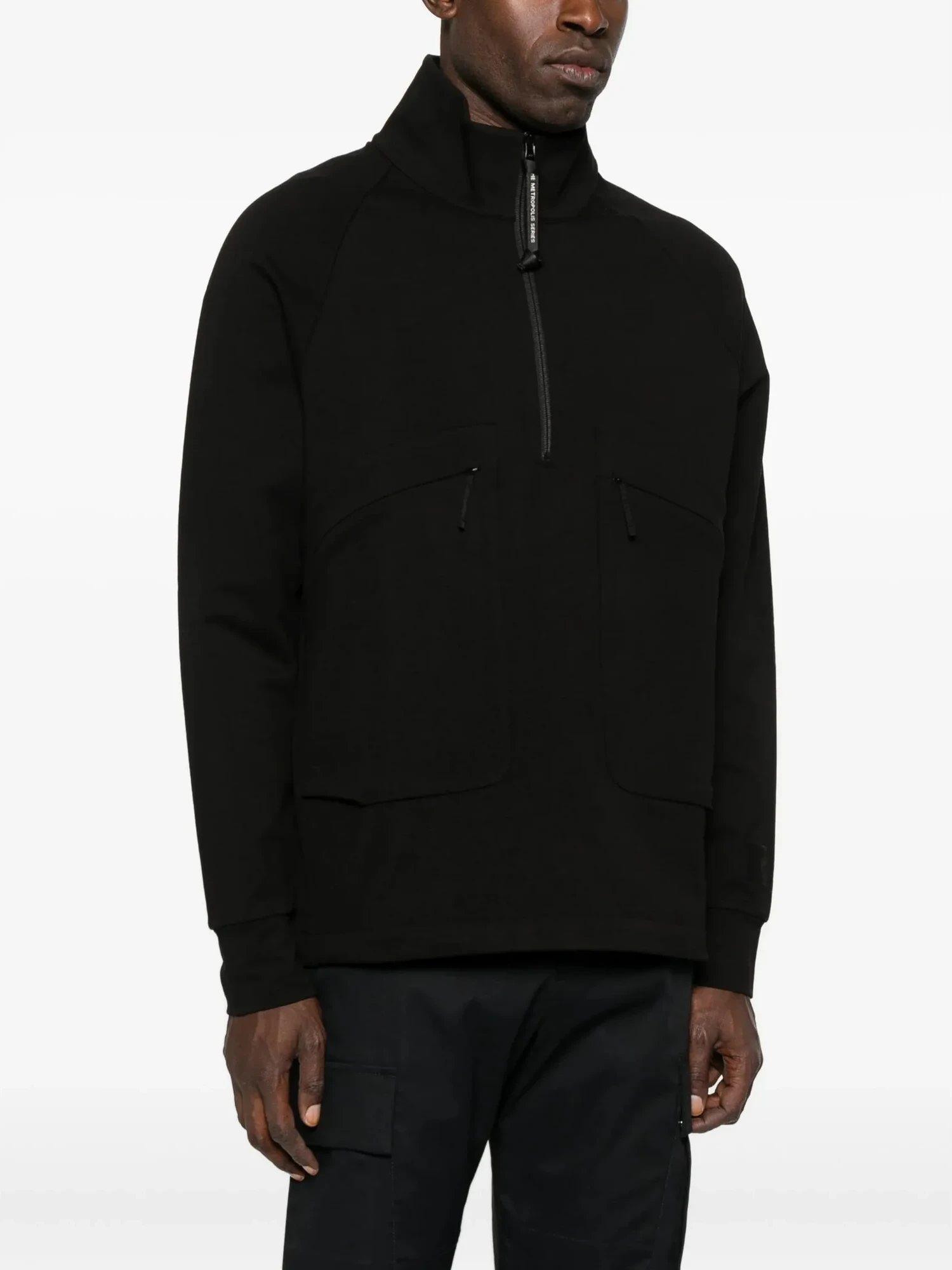 Халф-зип C.P. Company Diagonal Raised Black