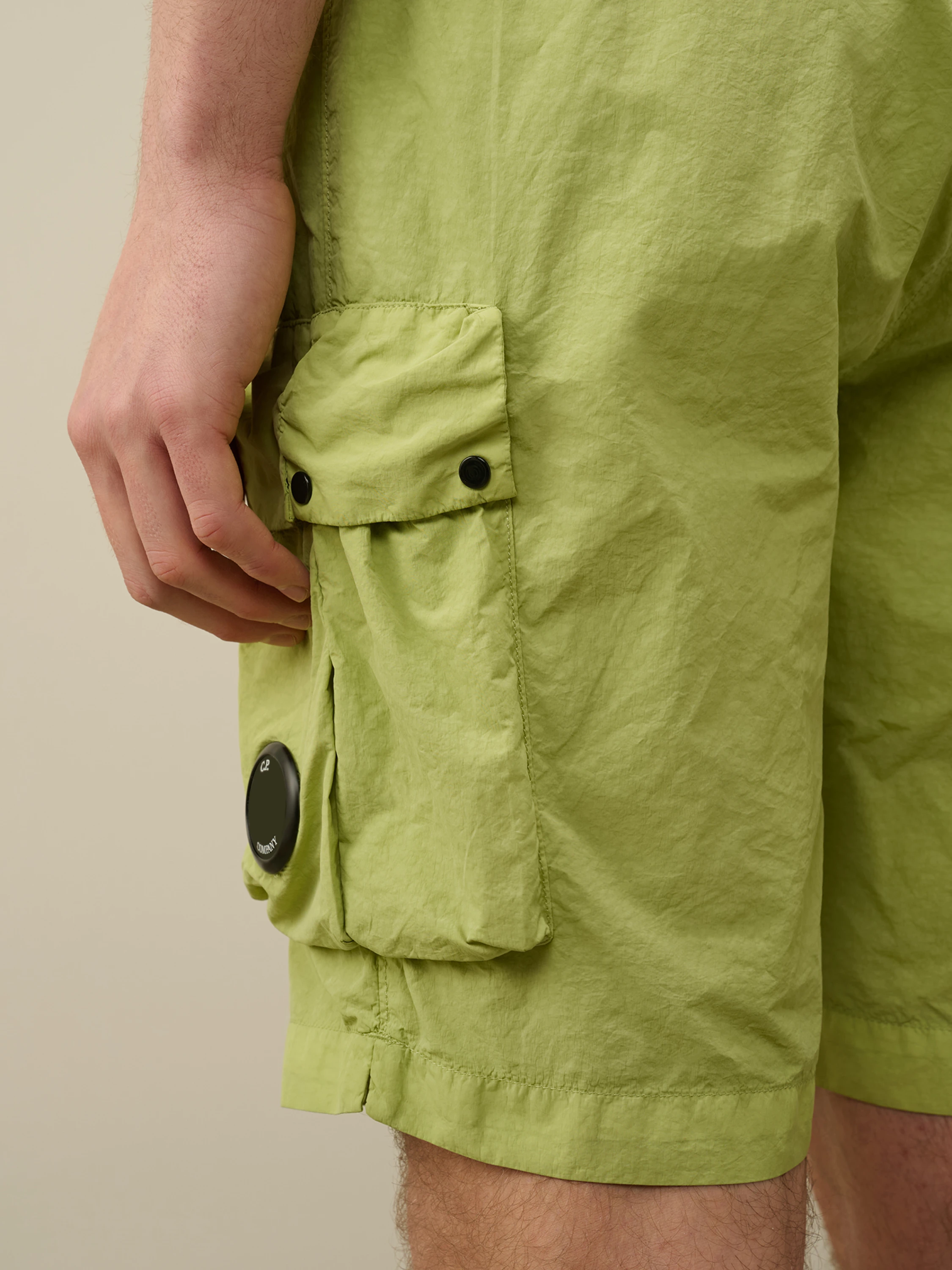 Шорты C.P. Company Flatt Nylon Cargo Swim White Pear
