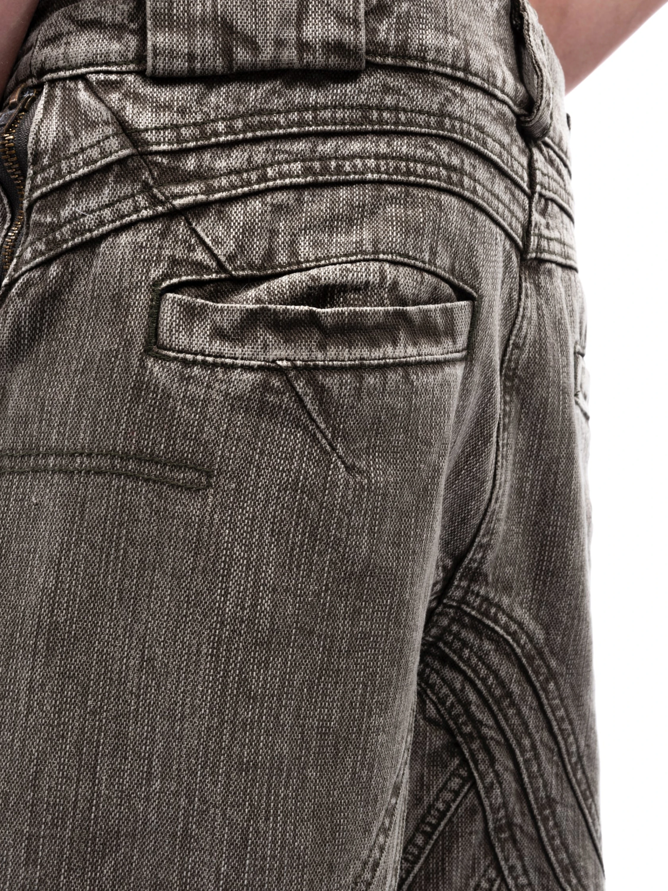 Джинсы NO/FAITH STUDIOS Texture Wave Cargo Grey Khaki