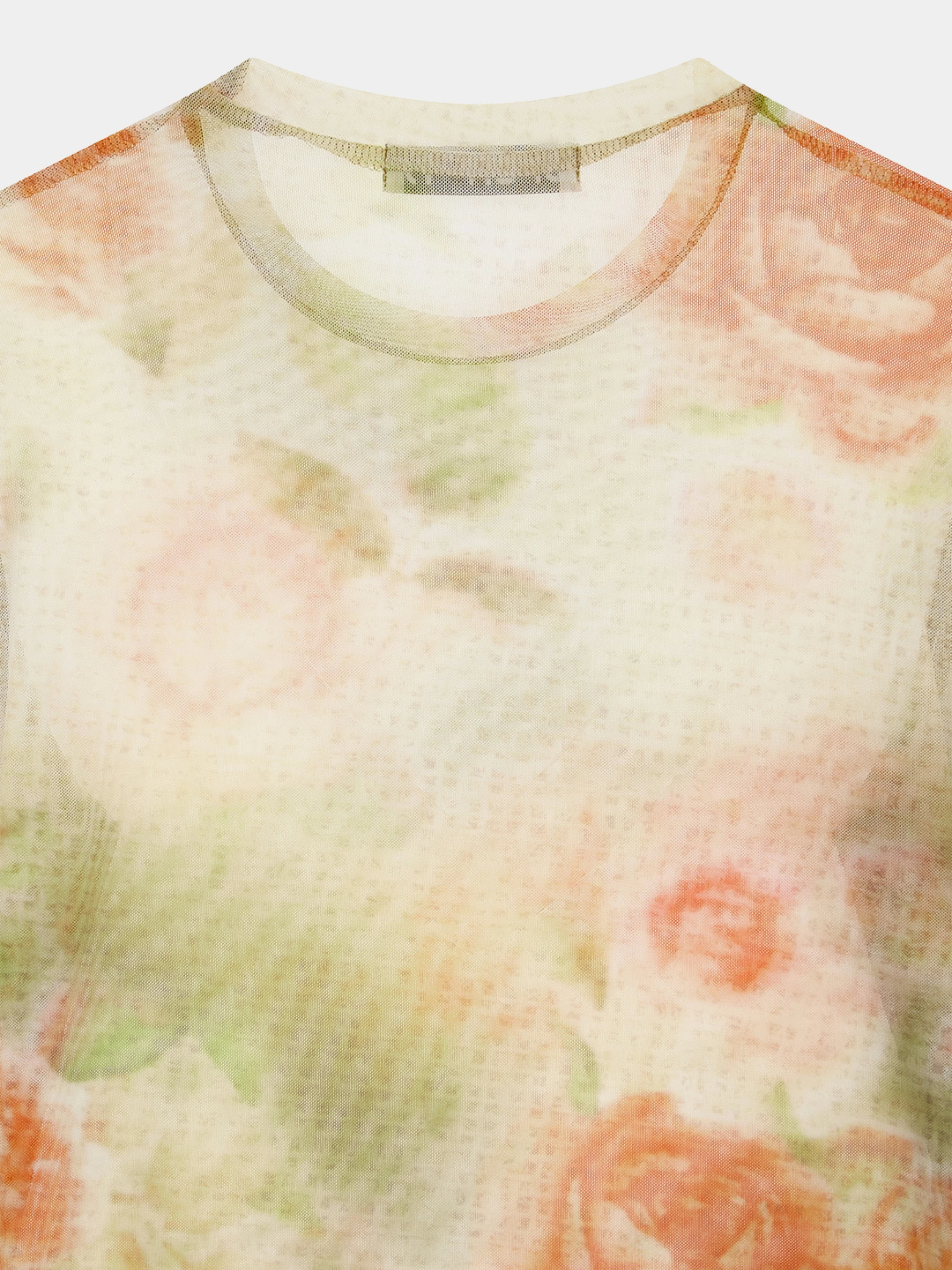 Женский топ OPEN YY Floral Mesh Sleeve Top Multi