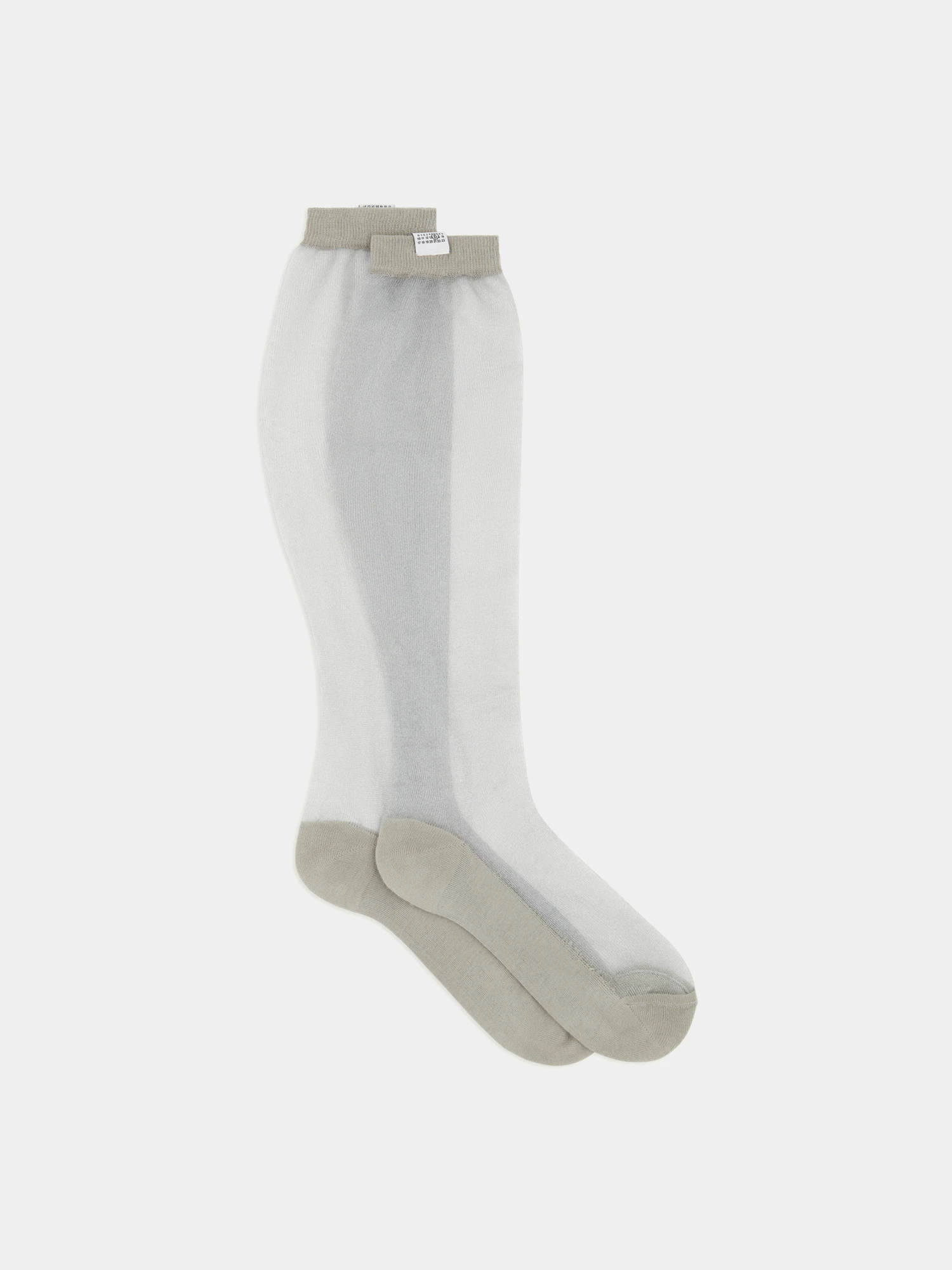 Гольфы MM6 Maison Margiela Sheer Knee-High Grey