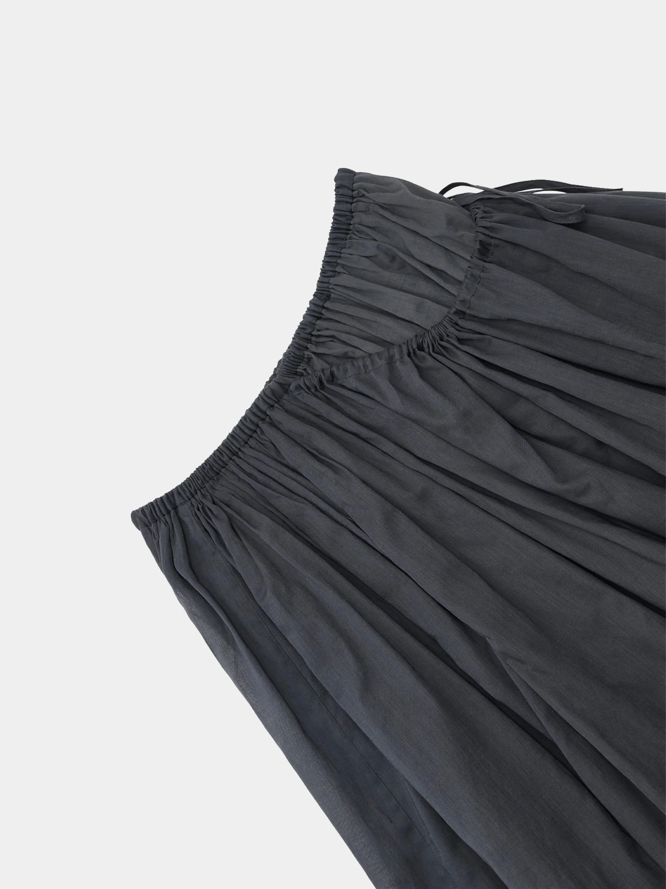 Женская юбка AMOMENTO Drawstring Sheer Shirring Skirt Navy