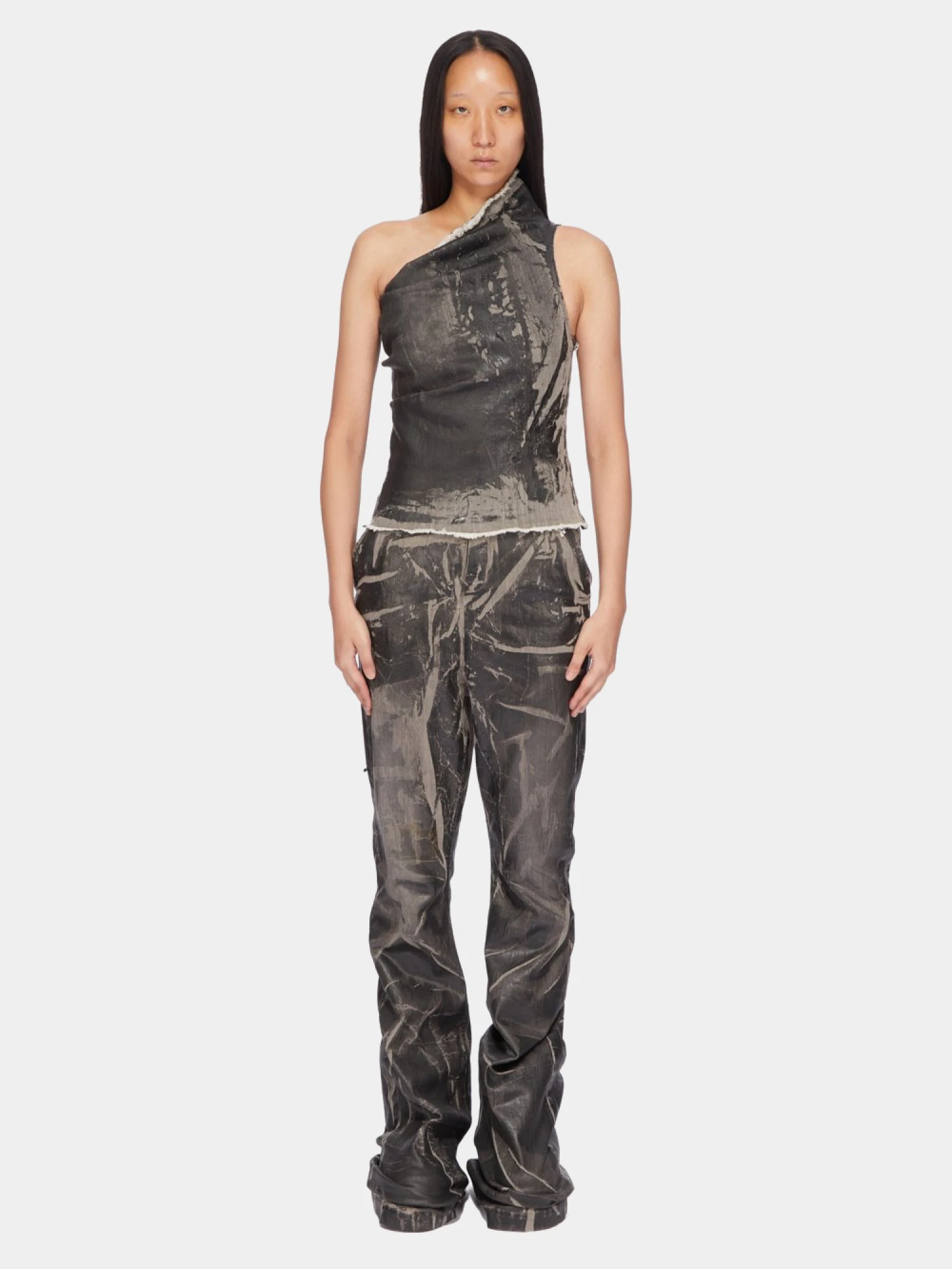 Женский топ RICK OWENS DRKSHDW Athena Washed Foil Black