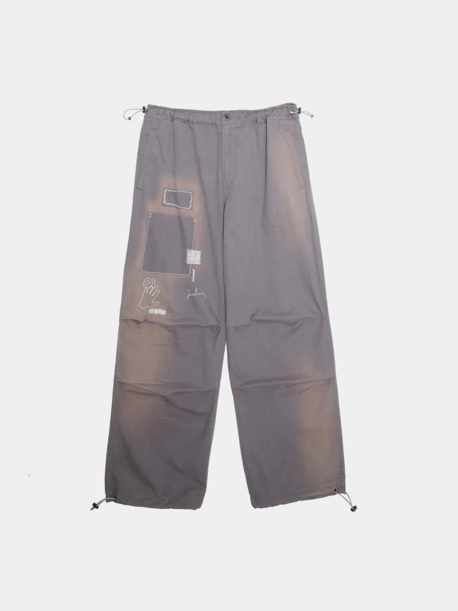 Брюки Jungles Jungles Repaired Butt Zip Pant Grey