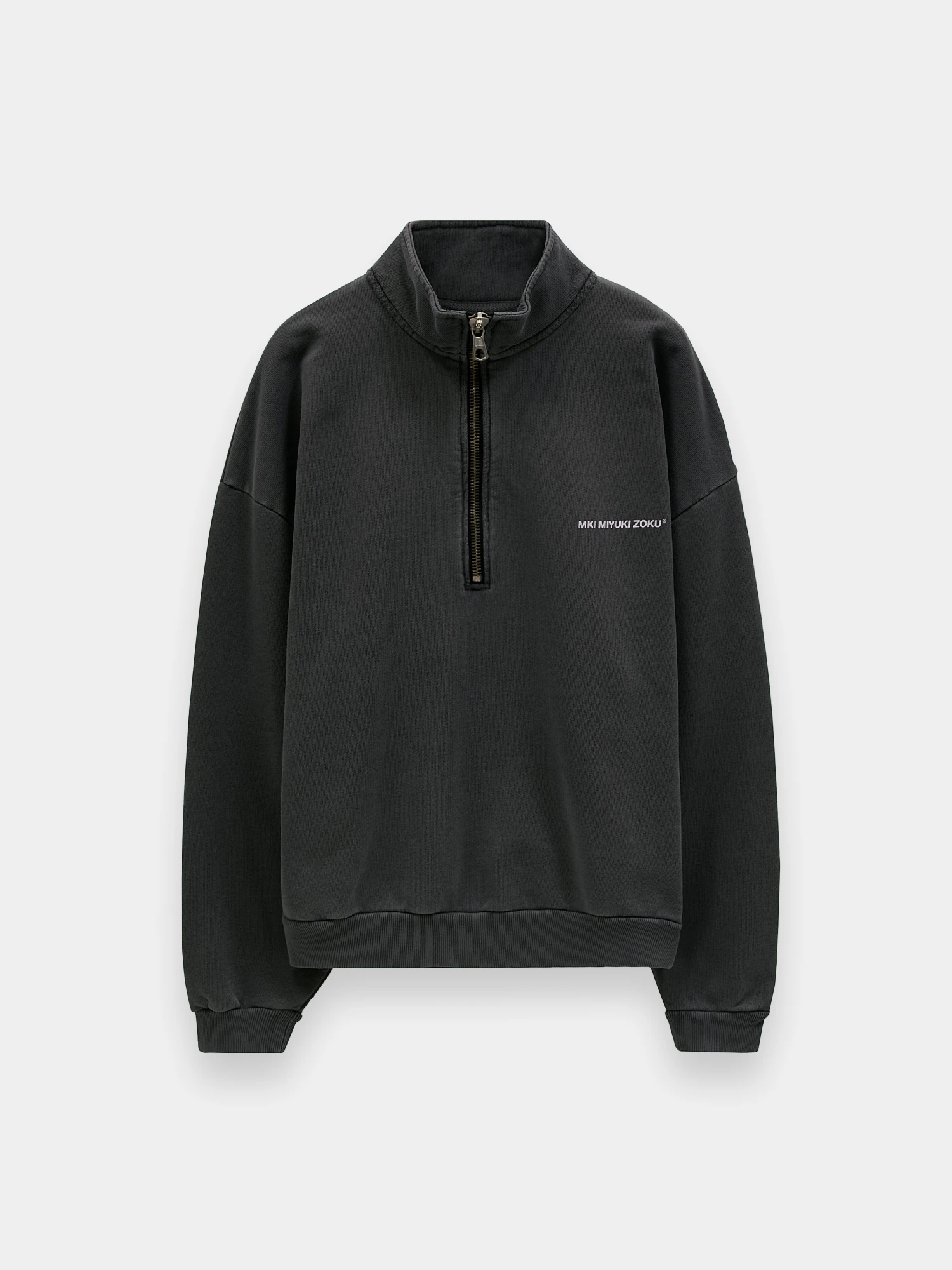 Халф-зип MKI MIYUKI ZOKU Uniform Quarter Zip Pigment Black