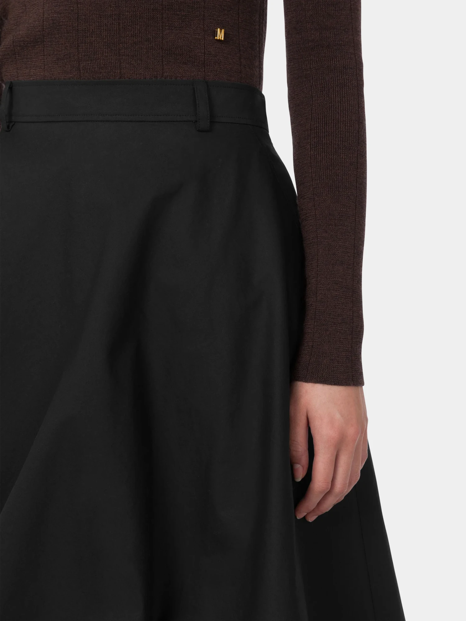 Женская юбка MOSCHINO Poplin Midi Skirt Black
