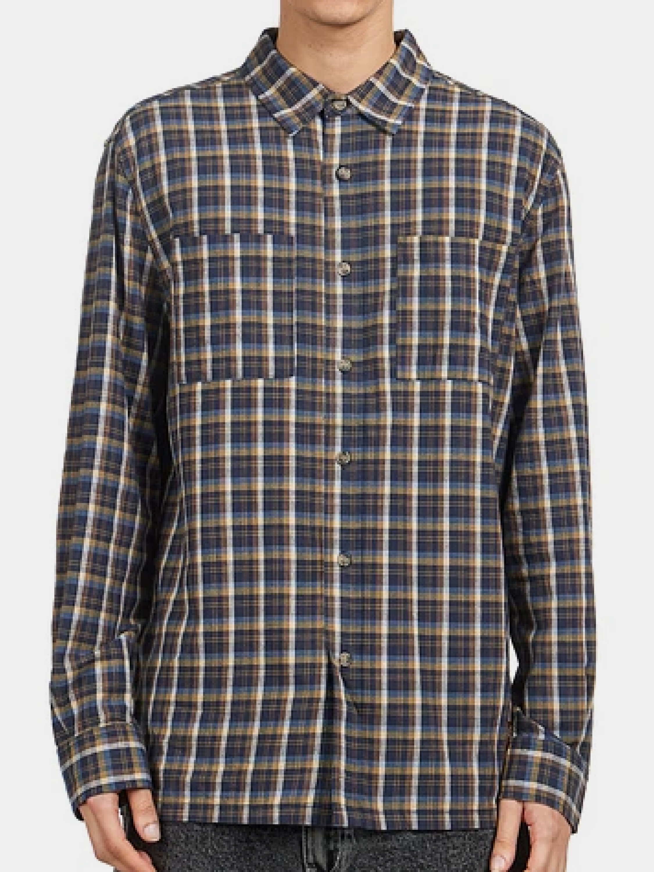 Рубашка Butter Goods Terrain Plaid Shirt Navy
