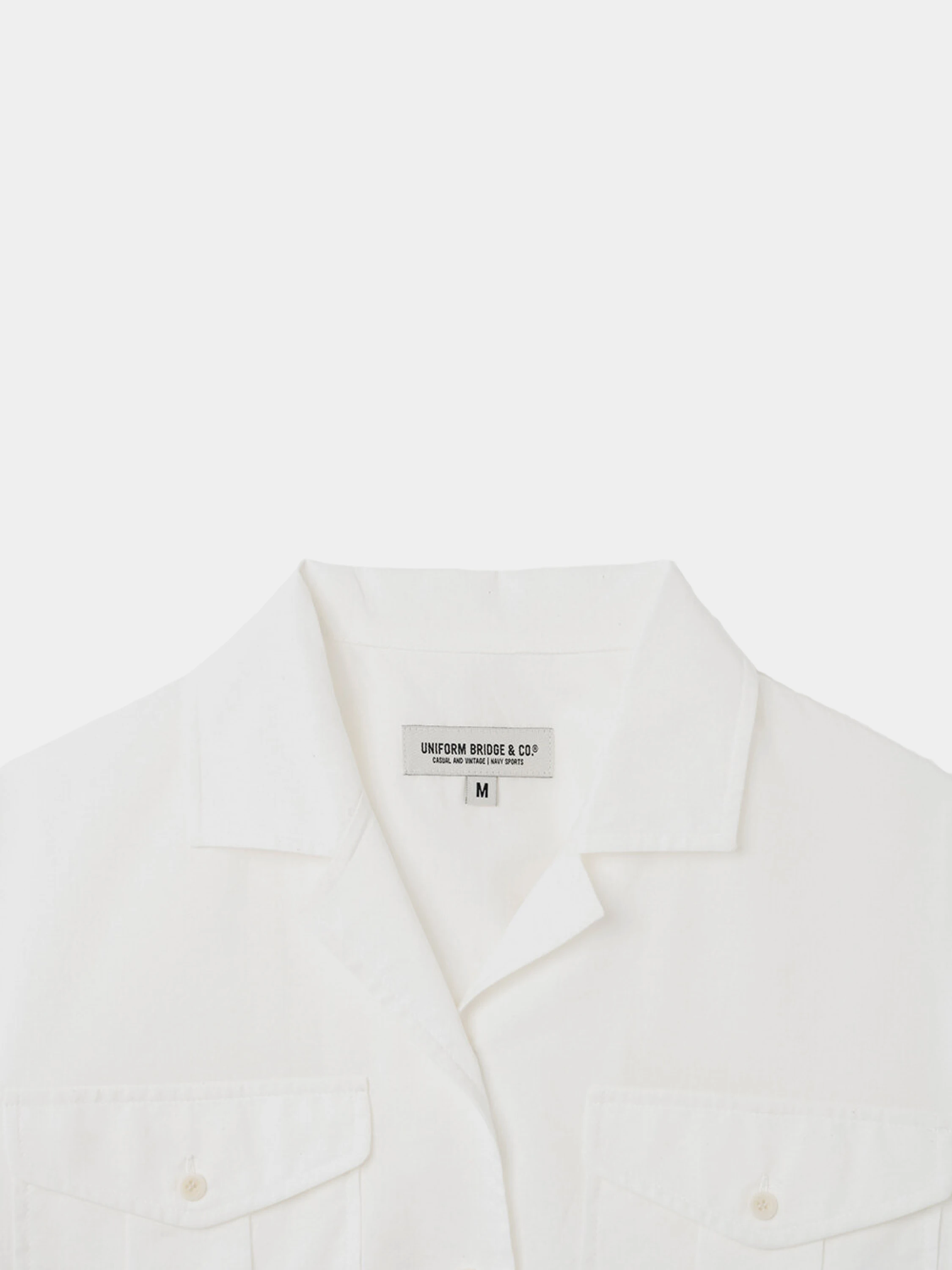 Женская рубашка Uniform Bridge Open Collar Roll-Up Ivory