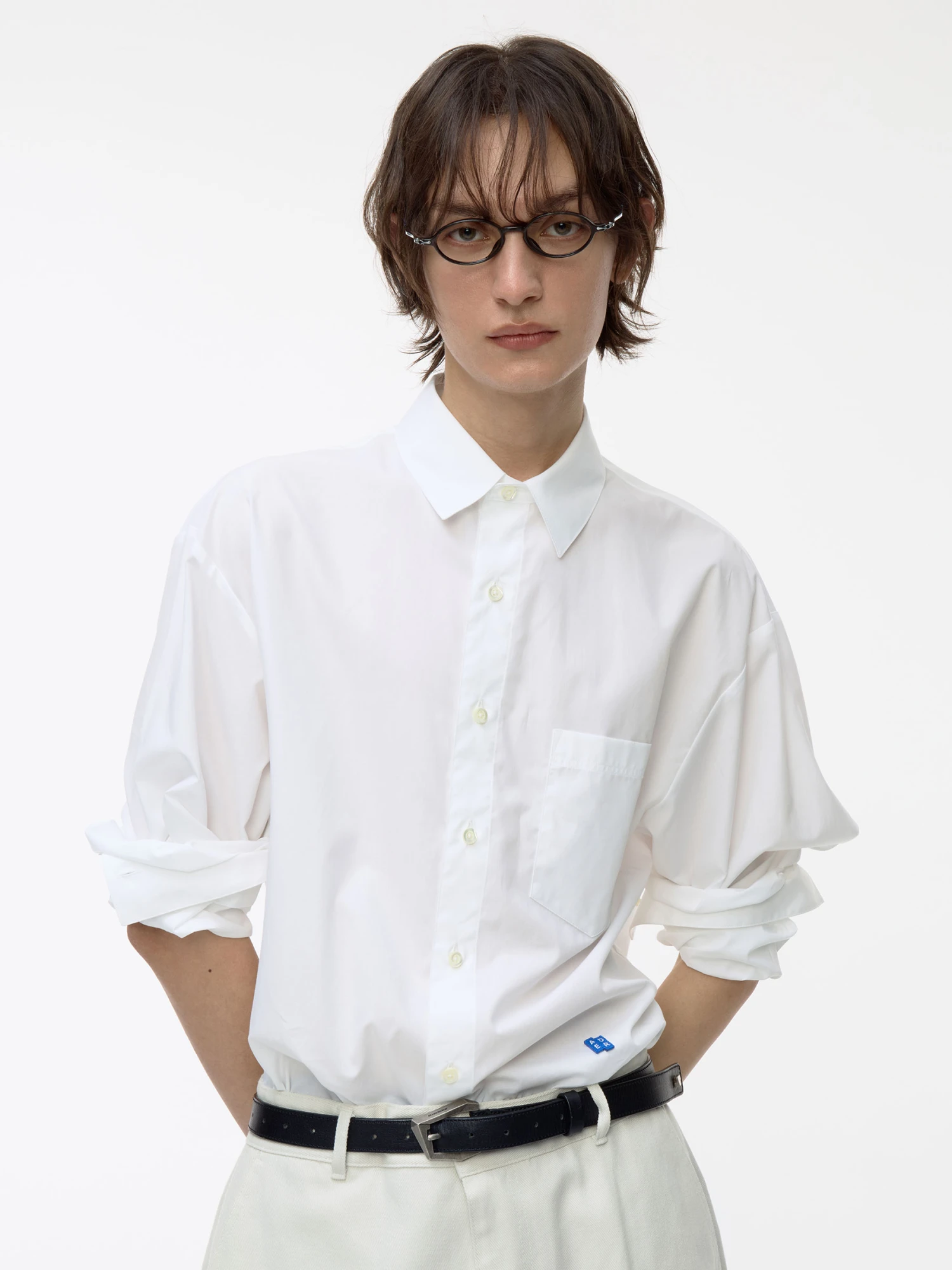 Рубашка ADERERROR Sig BL Tag Shirt 01 White