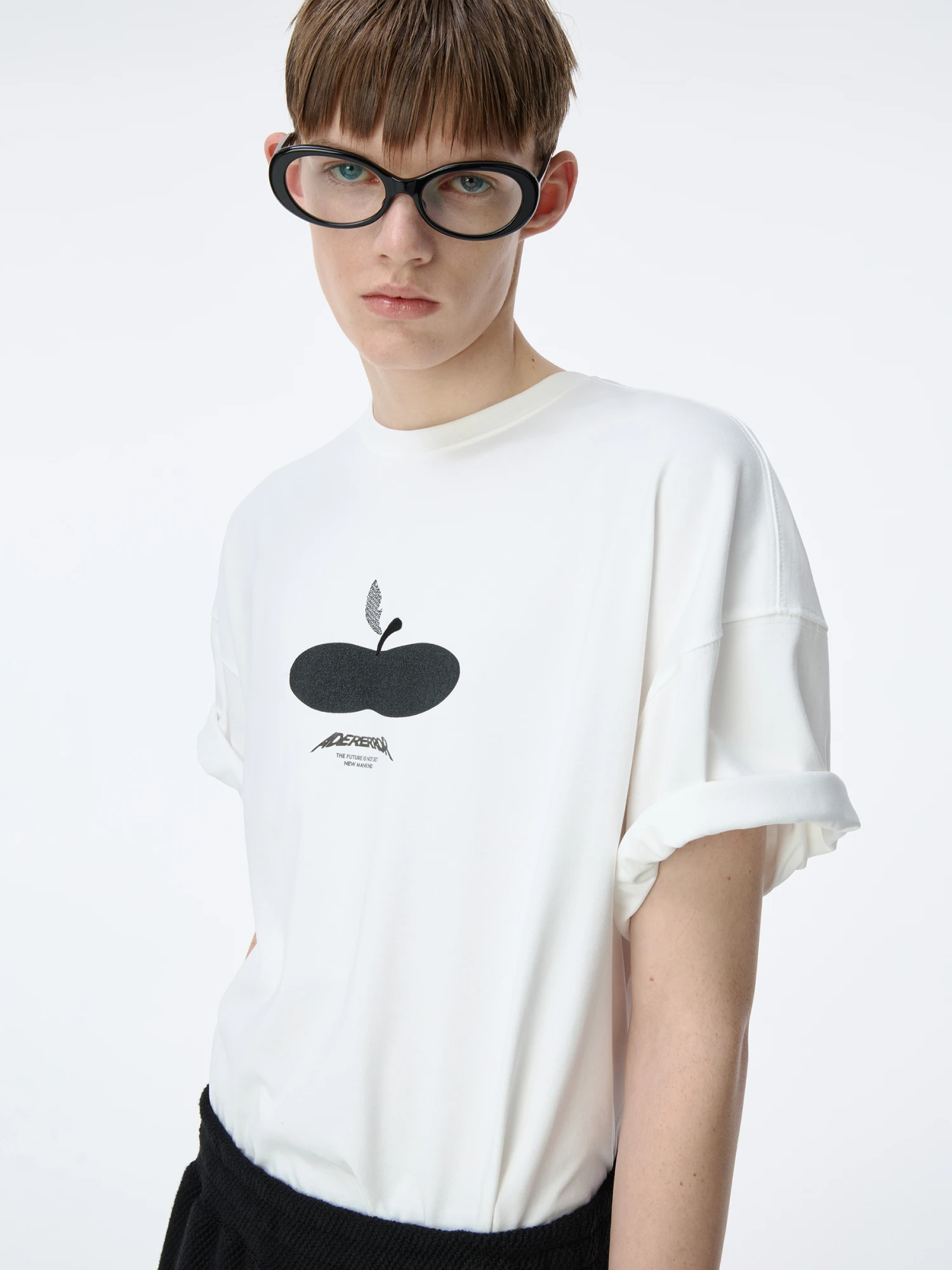 Футболка ADERERROR Press Apple Product. 47 Off White