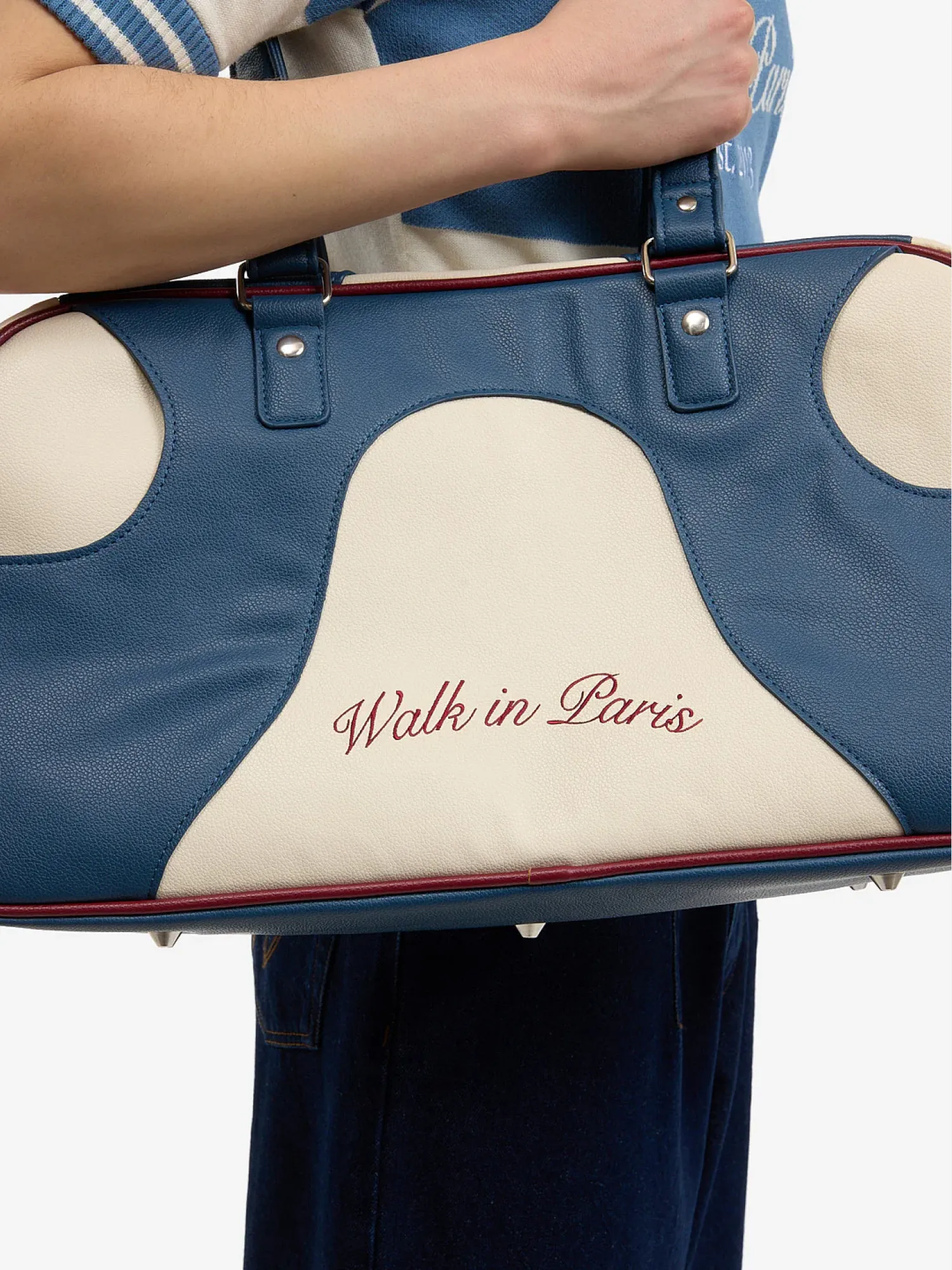Сумка Walk In Paris Duffle Bag Beige And Blue