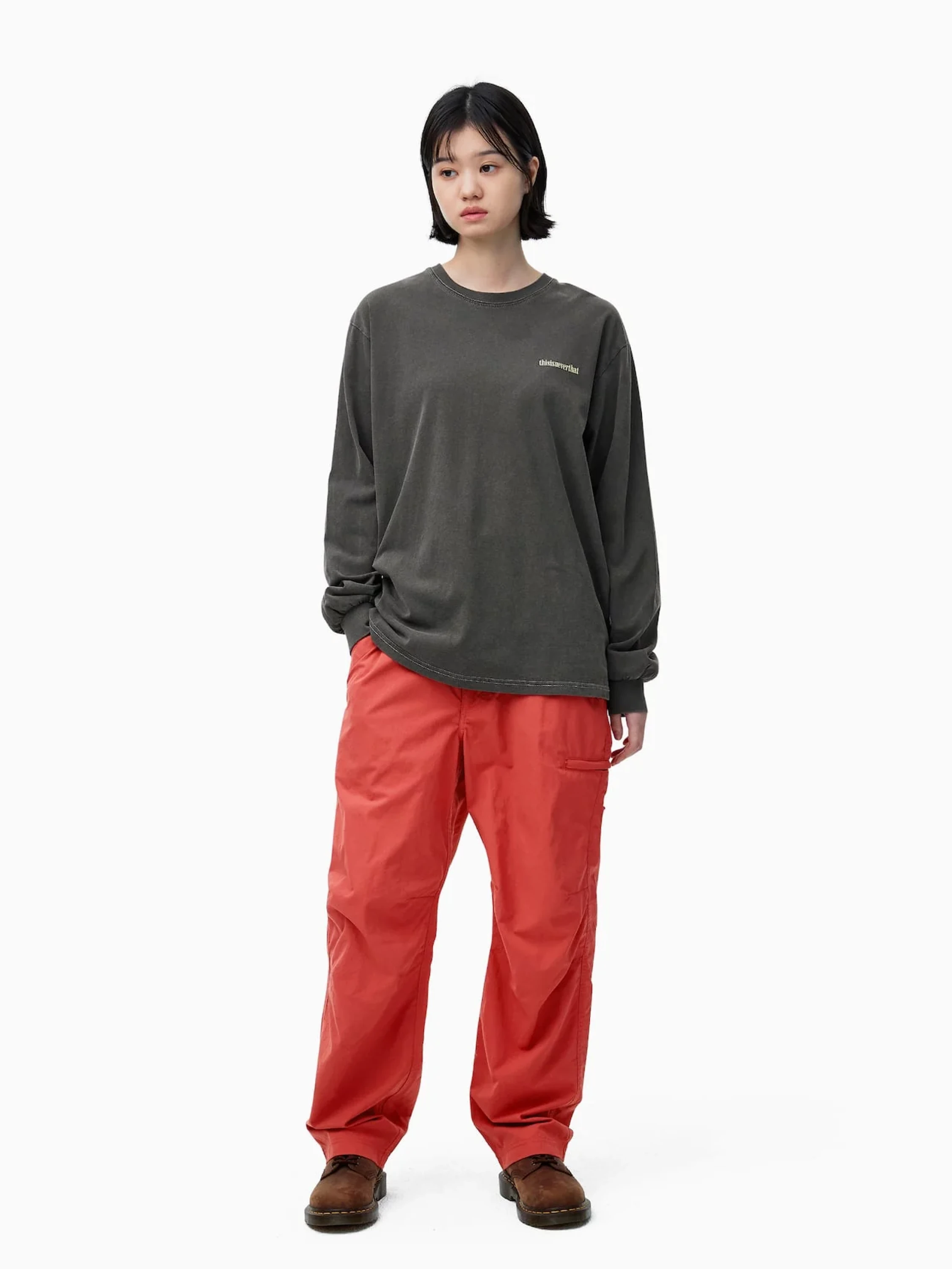 Лонгслив thisisneverthat Flame Onyx L/S Tee Charcoal