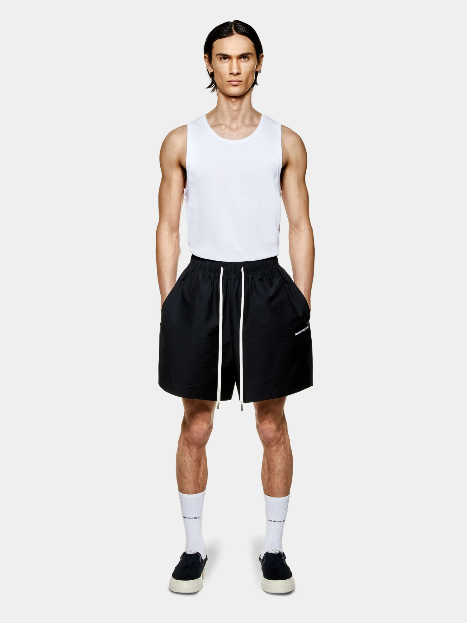 Шорты MKI MIYUKI ZOKU Washed Cotton Nylon Black