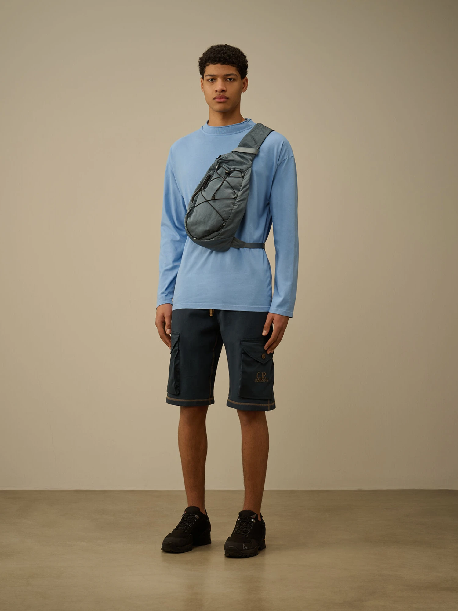 Лонгслив C.P. Company 20/1 Jersey Boxy Logo Pacific Coast