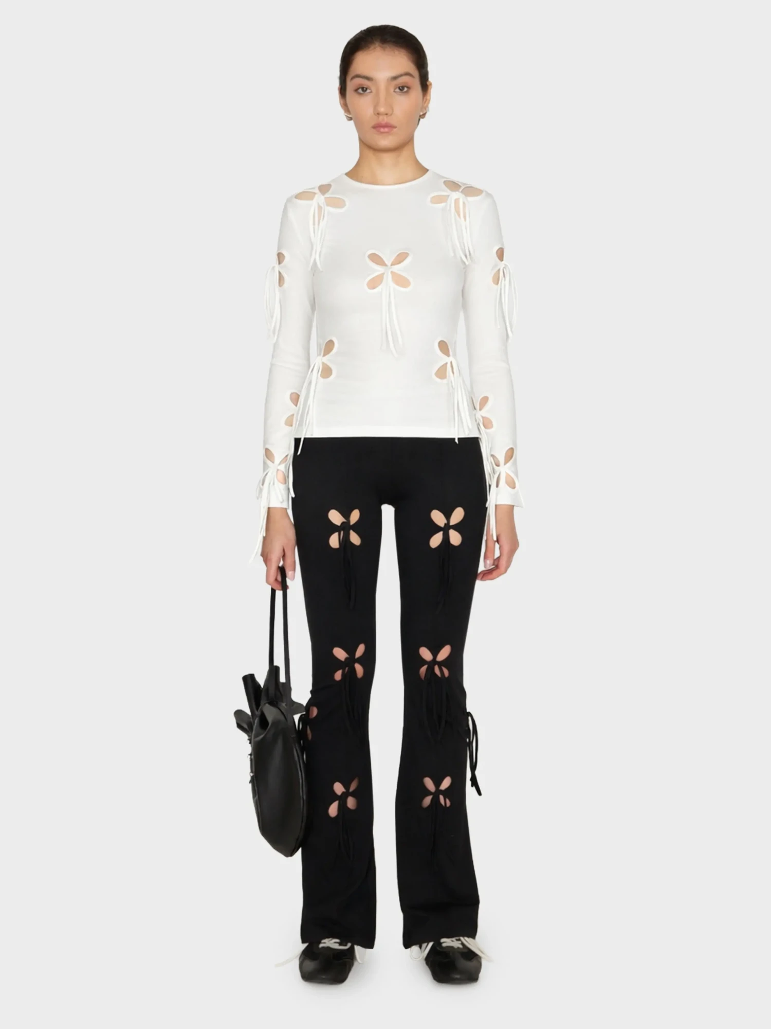 Женский лонгслив J.KIM Petal L/S White