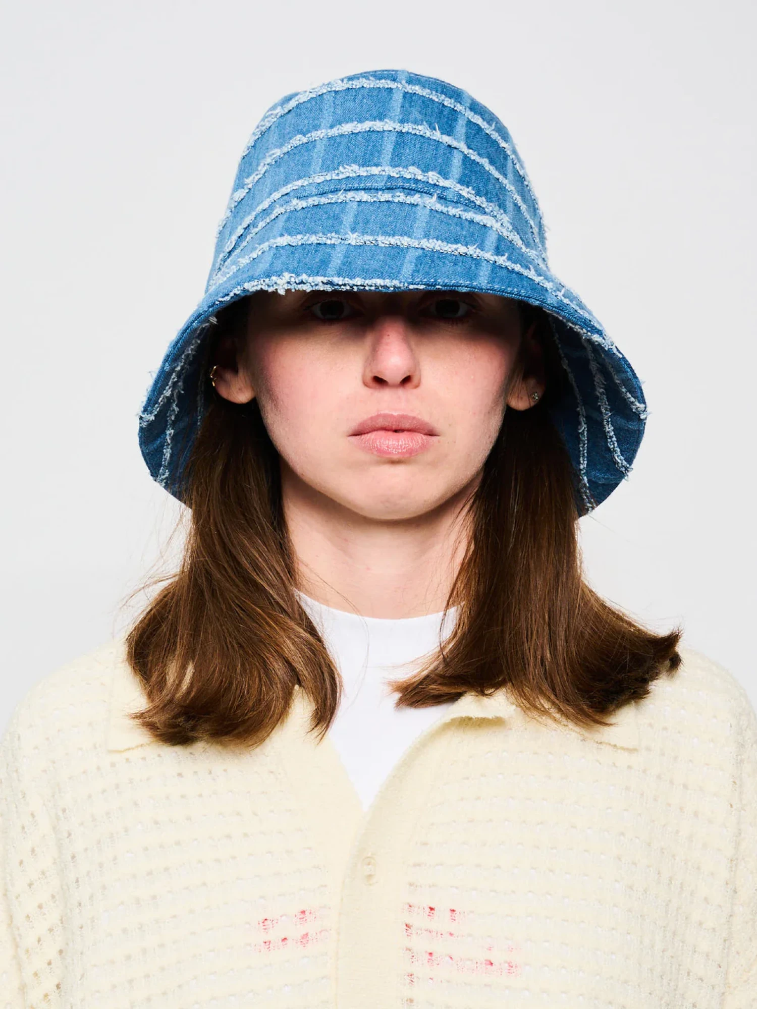 Панама BONSAI Check Denim Bucket Hat Blue
