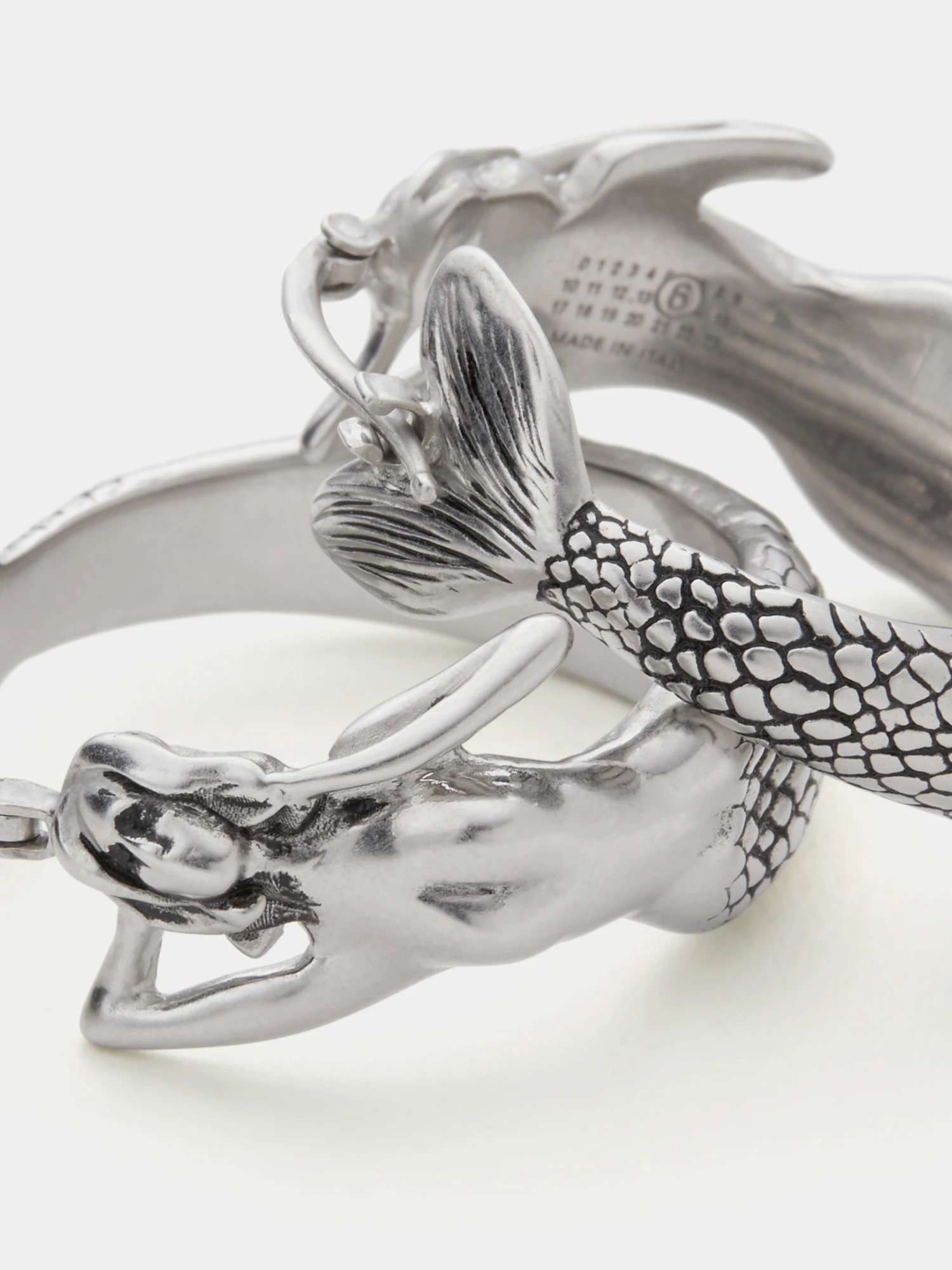 Серьги MM6 Maison Margiela Mermaid Hoop Polished Palladio