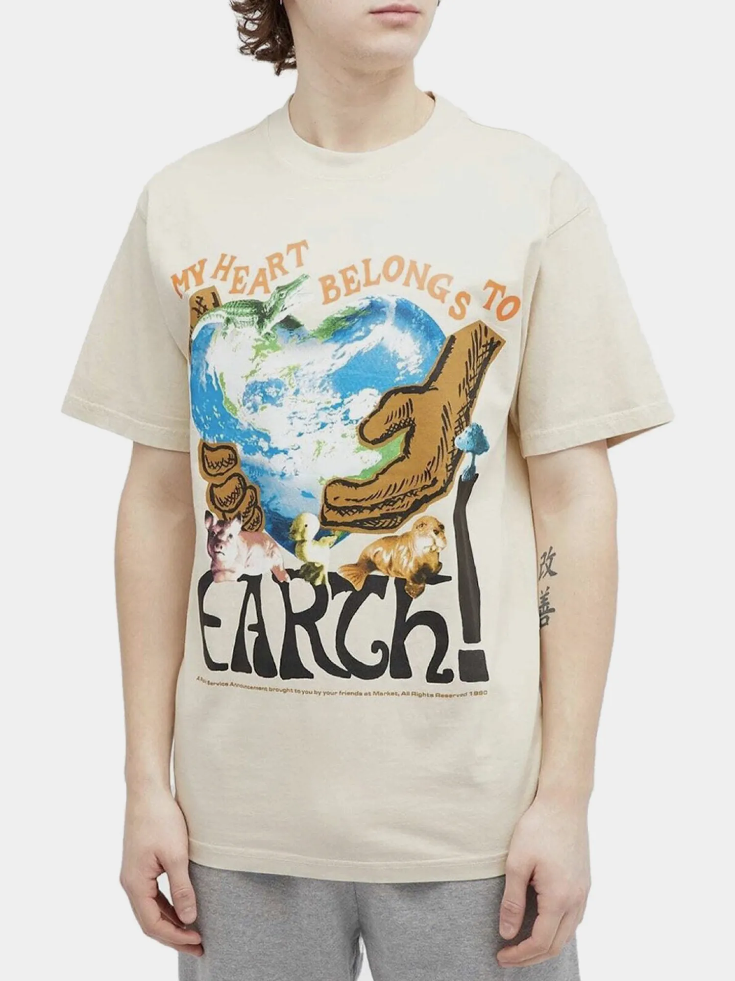 Футболка MARKET Love Nature T-Shirt Ecru
