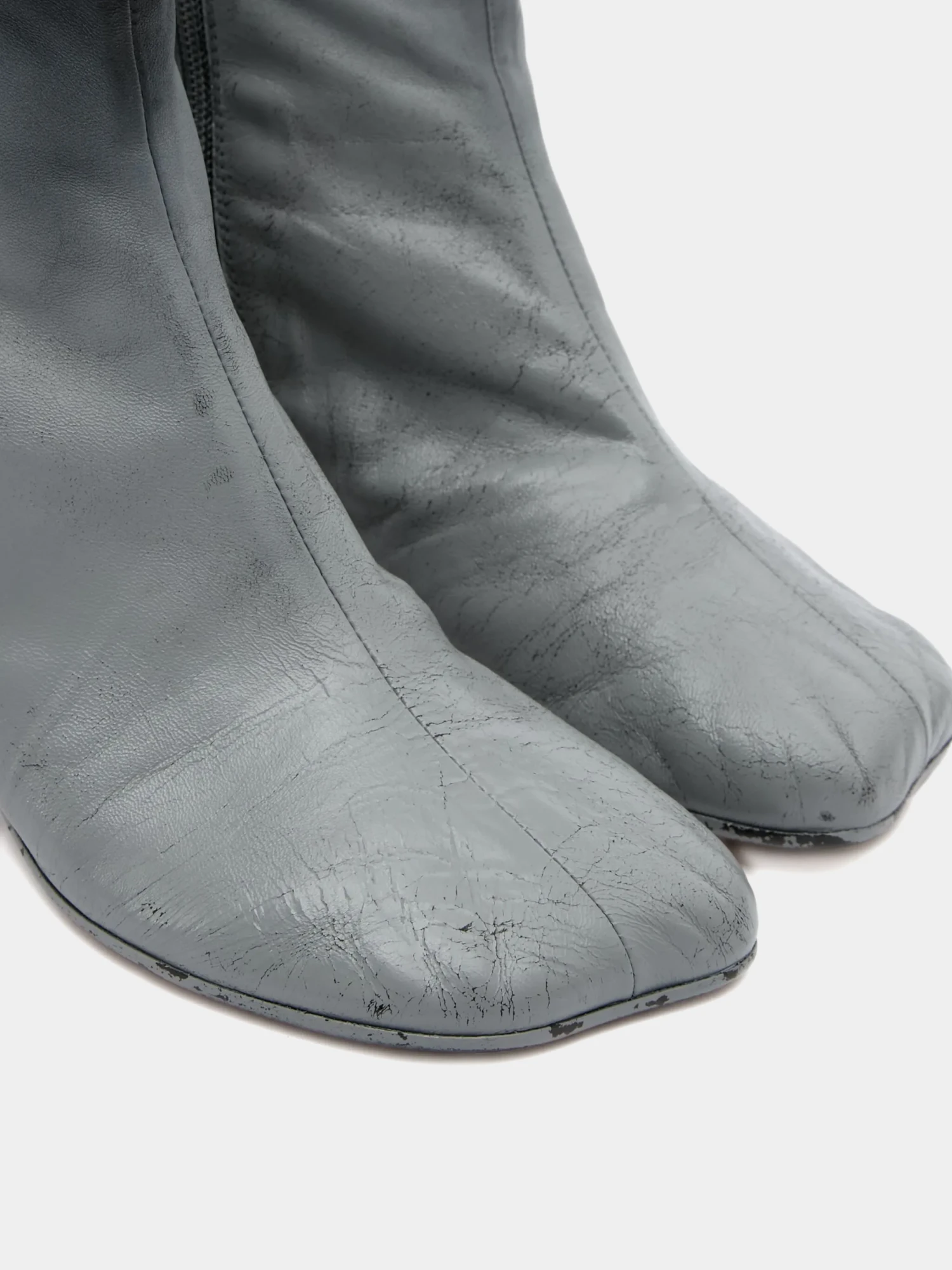 Женские ботильоны MM6 Maison Margiela Block-Heel Grey