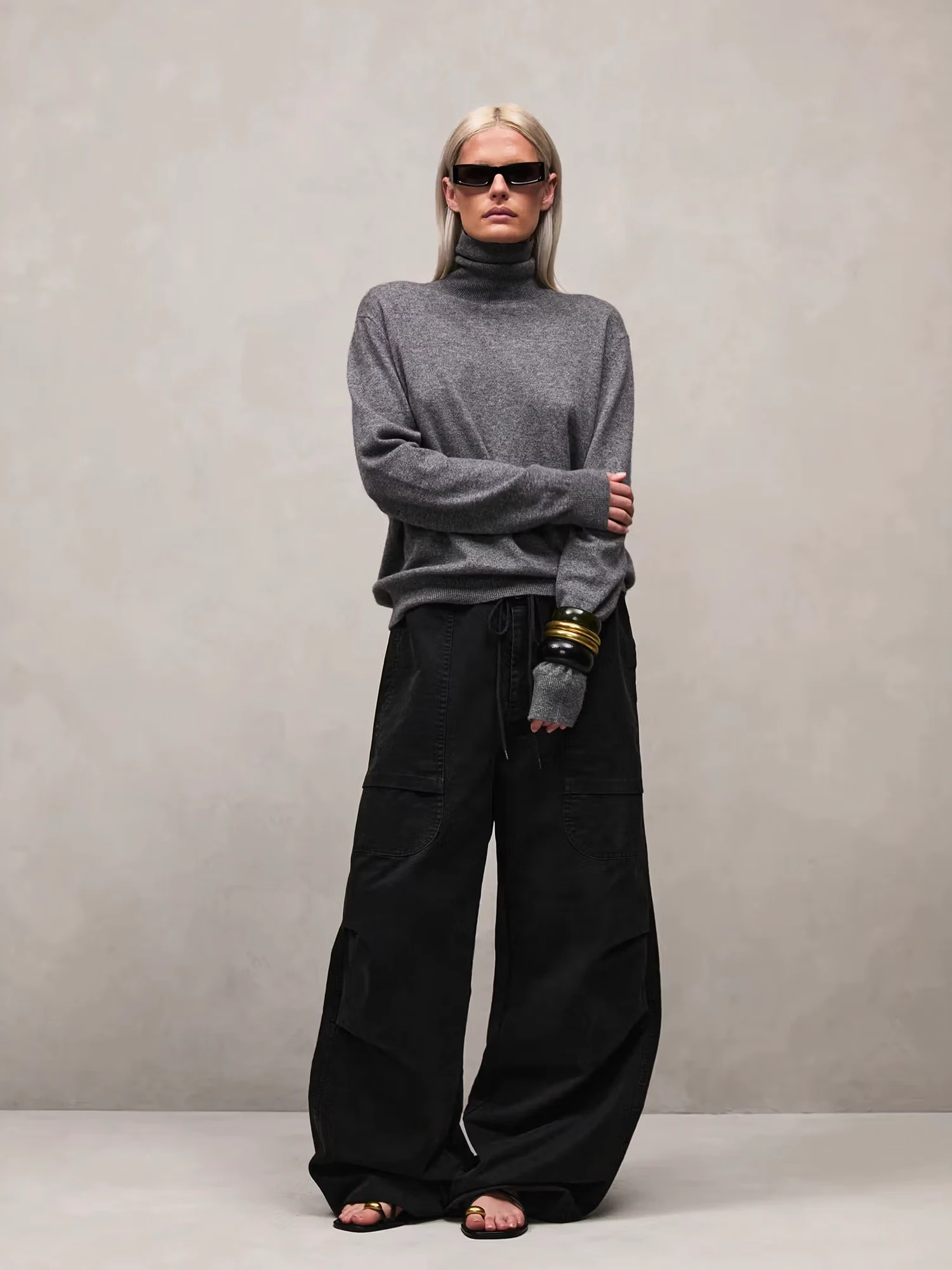 Брюки entire studios Barren Cargo Washed Black