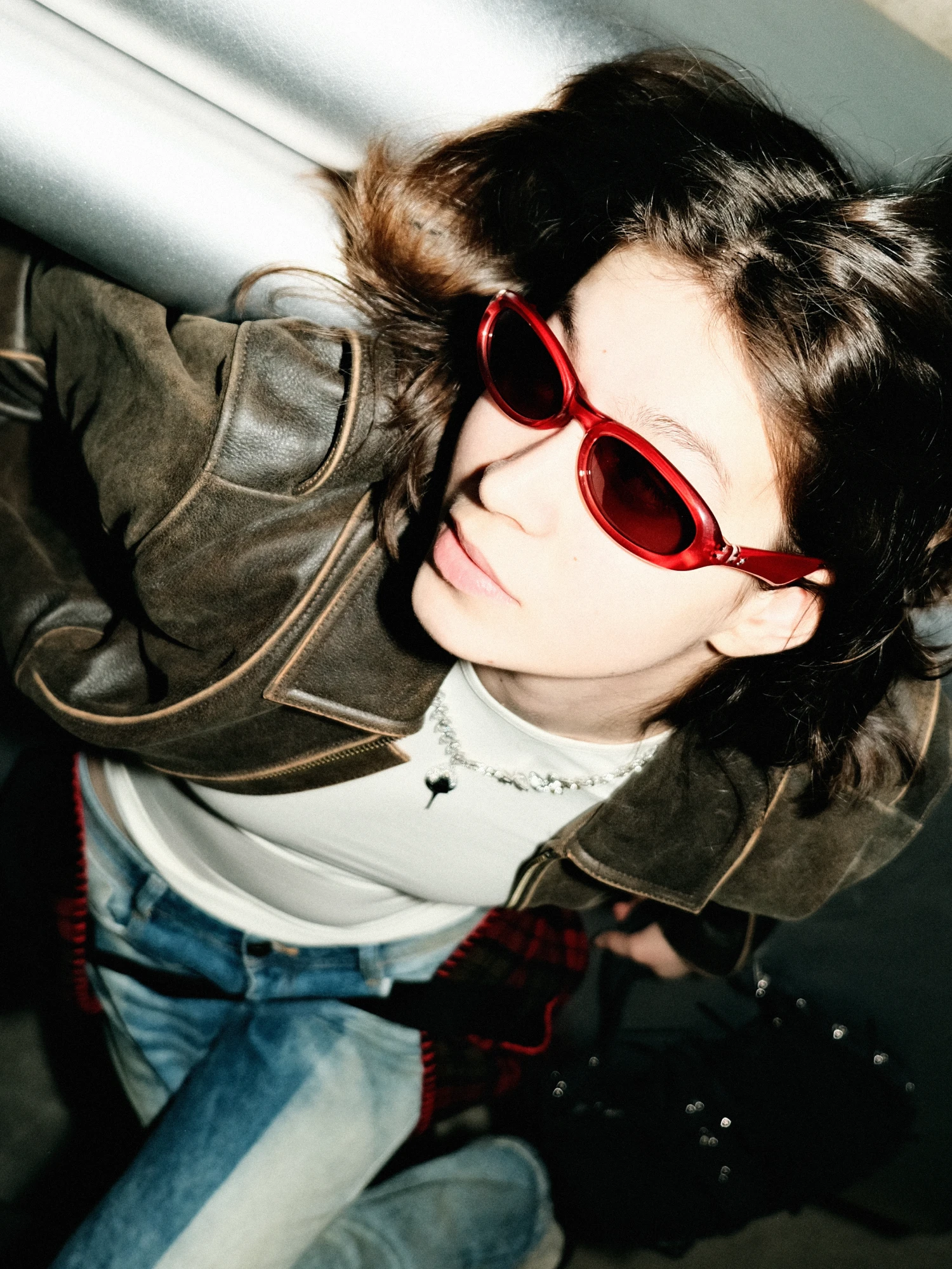 Очки Bonnie Clyde Groupie Red & Brown Lens