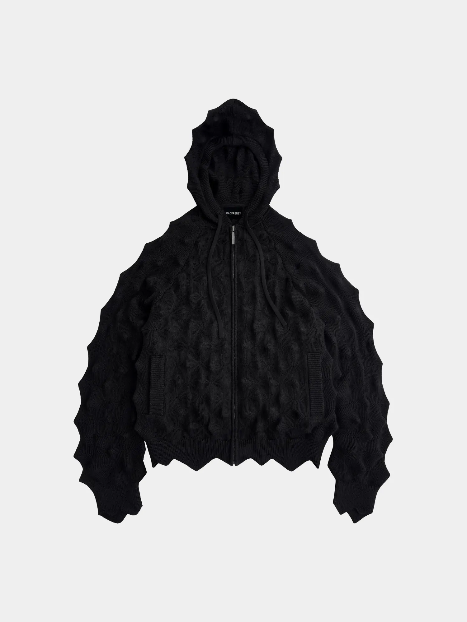 Зип-худи MADFRENZY Spiked Slim Zip-Up Black