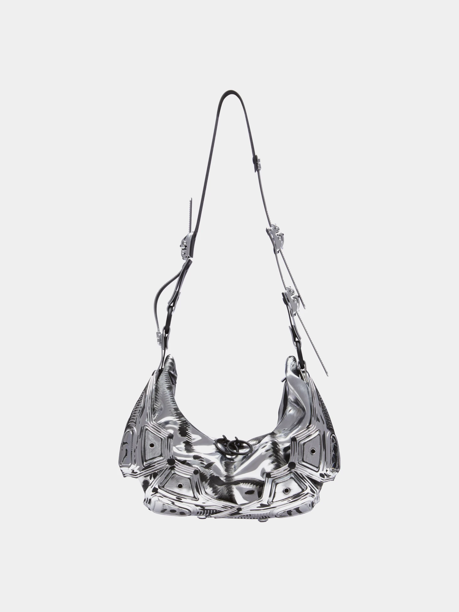 Сумка INNERRAUM Object M02 Small Half Moon Silver Matt Black