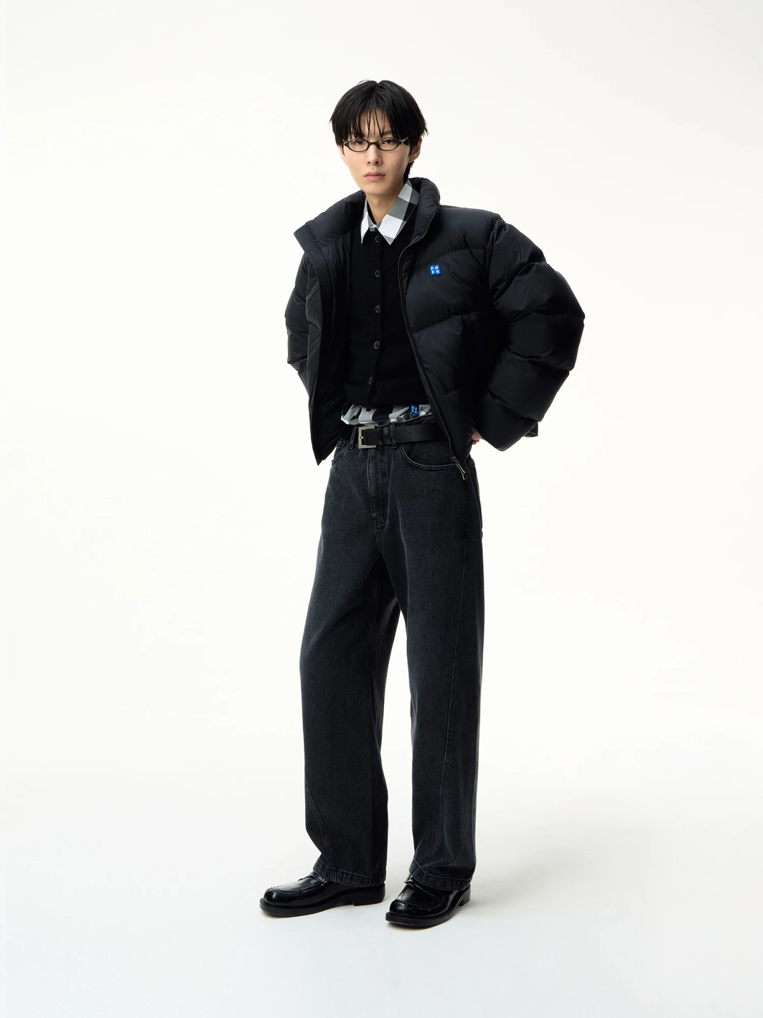 Пуховик ADERERROR Sig BL Tag Puffer Jacket 01