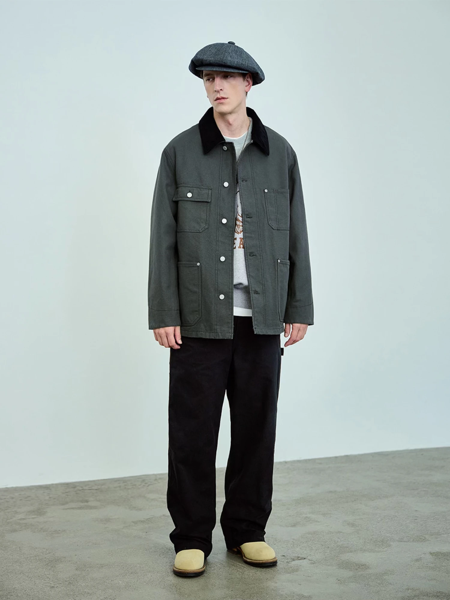 Куртка Uniform Bridge Oxford Coverall Chore Greyish Olive