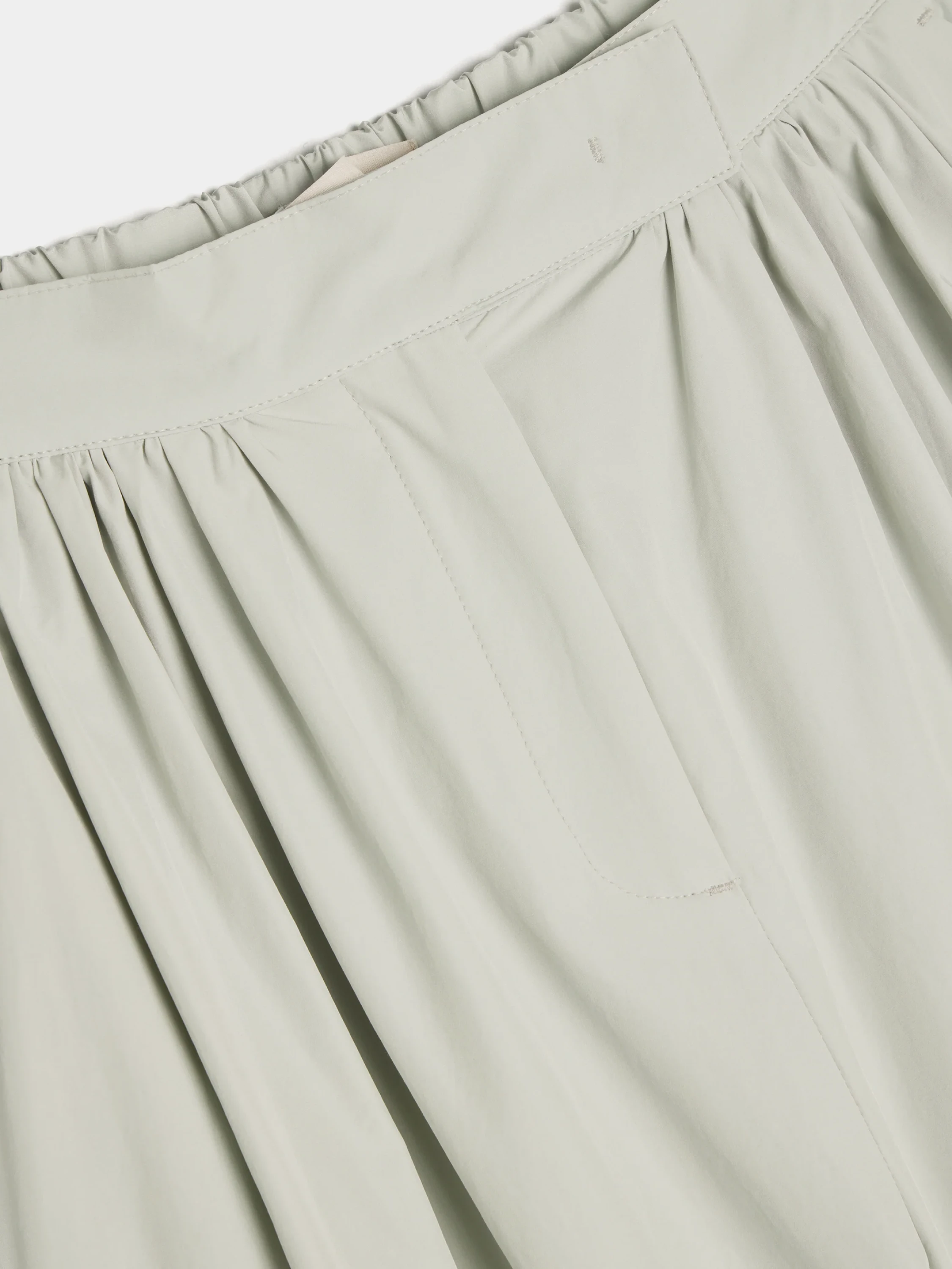 Женские брюки AMOMENTO Shirring Banding Pants Light Grey