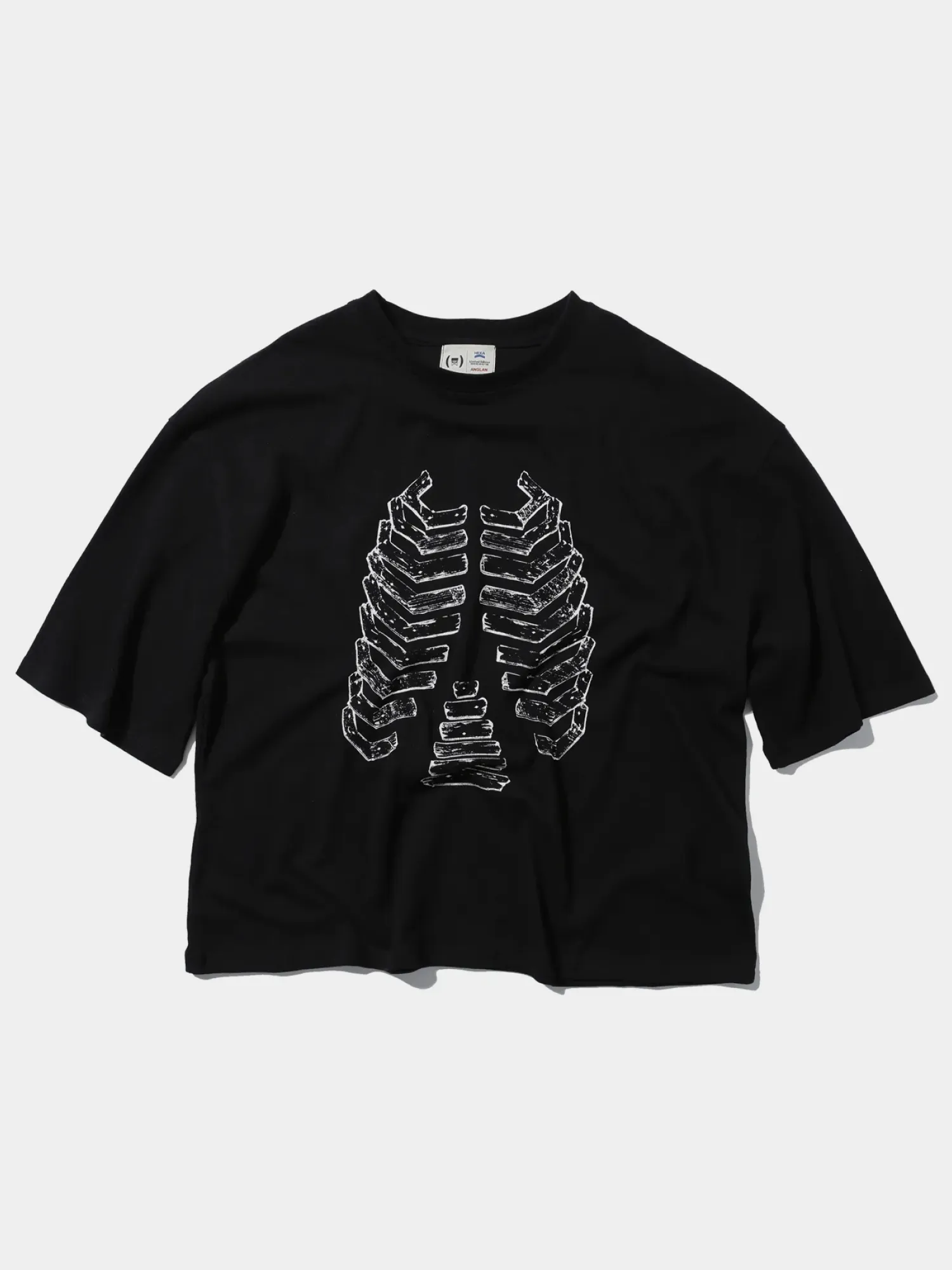 Футболка ANGLAN Wood Bone Half Tee Black