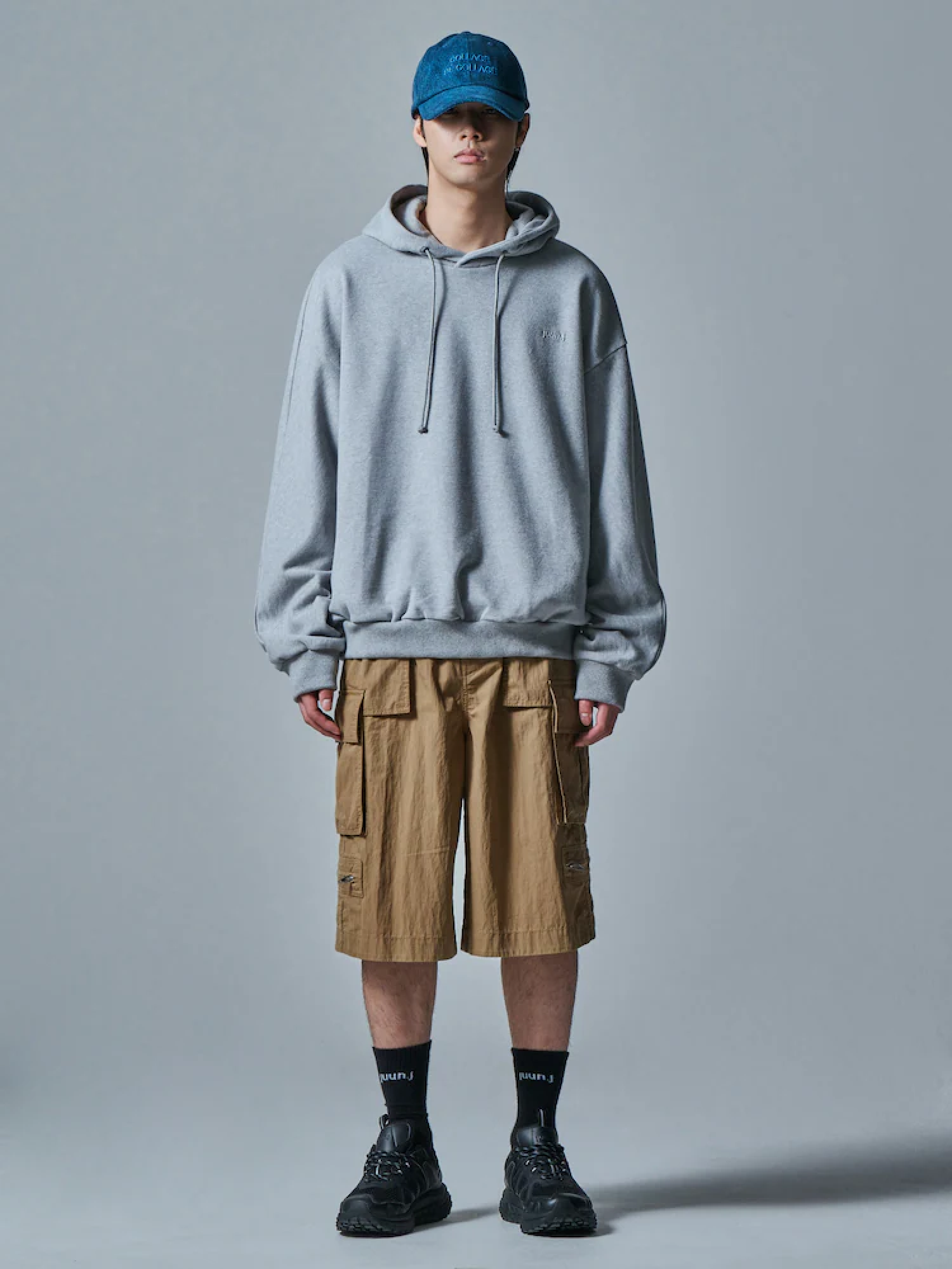 Худи JUUN.J Essential Jersey Hoodie Grey