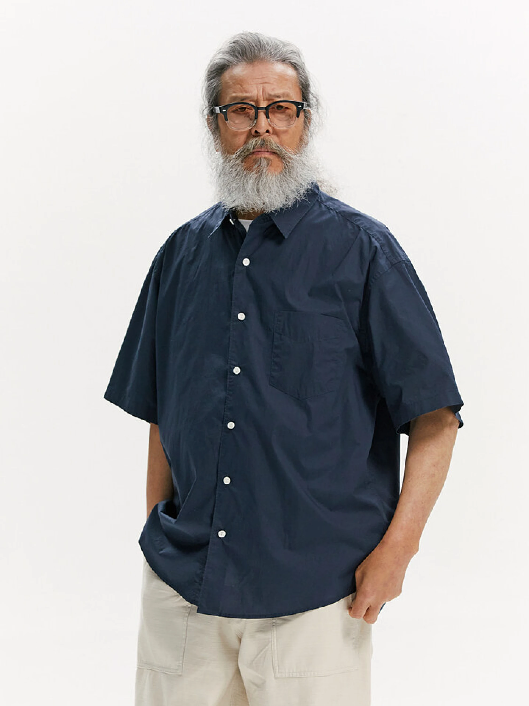 Рубашка FrizmWORKS Typewriter Half Shirt Navy
